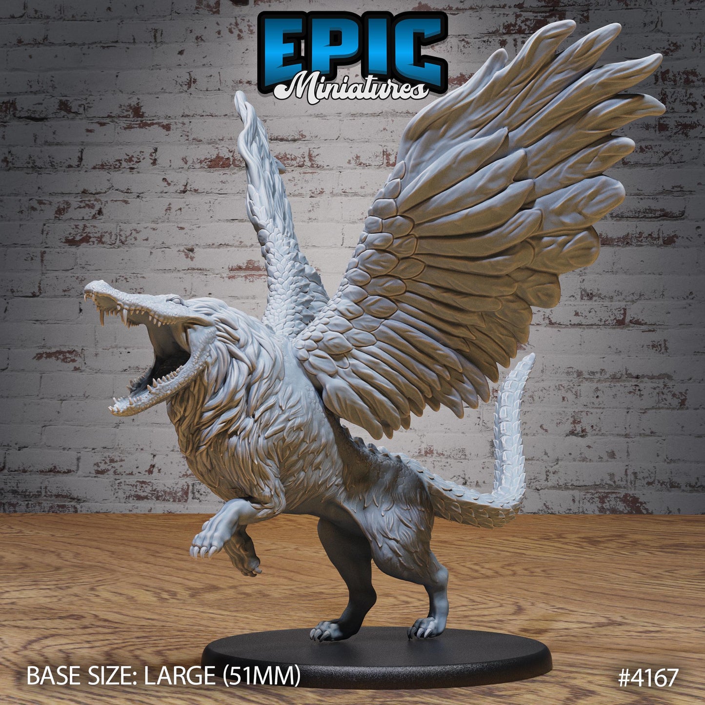 Ammit Beast Miniature (Large) | Premium DnD Minis | High Quality Resin | Fur, Wings, Beast, Creature, Desert, Tail, Flying, Pig, Jumping