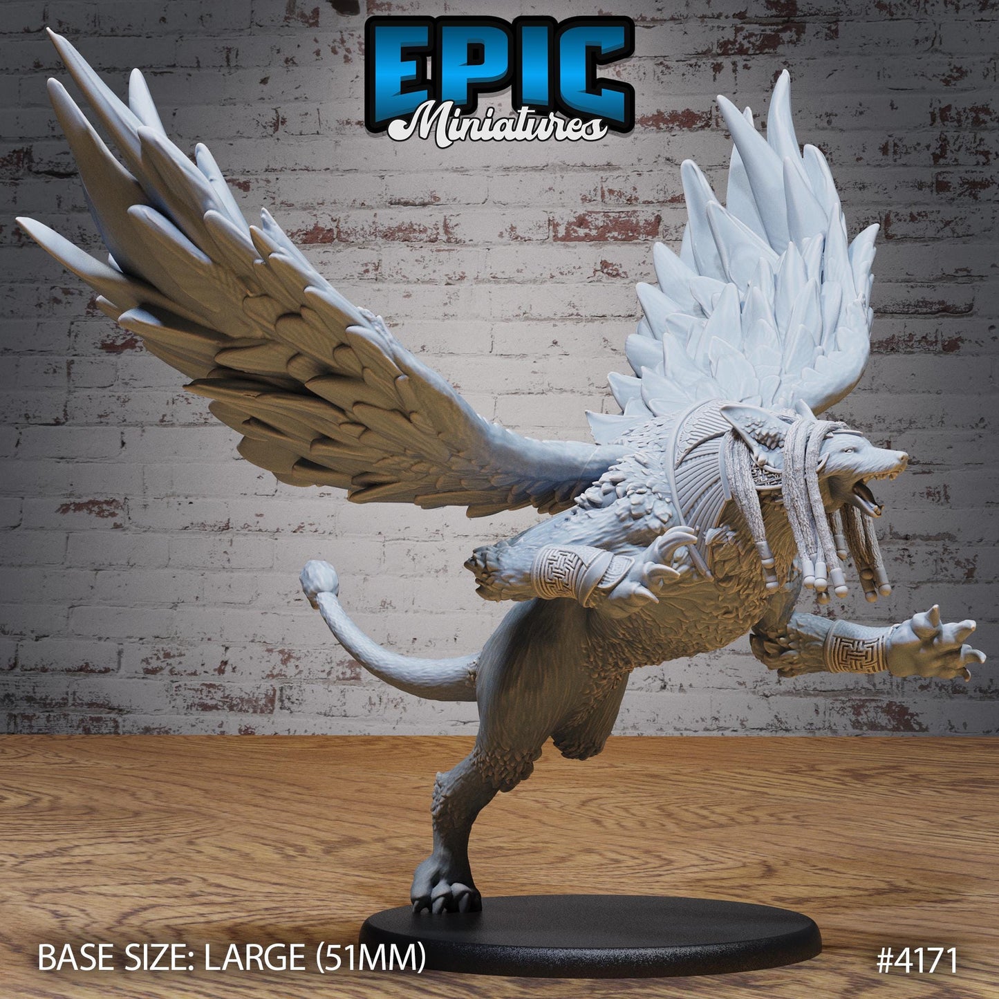 Anubis Beast (Large)| Premium DnD Minis | High Quality Resin | Lion, Sphynx, Desert, Wings, Beast, Rock, Flying, Cat, Pounce