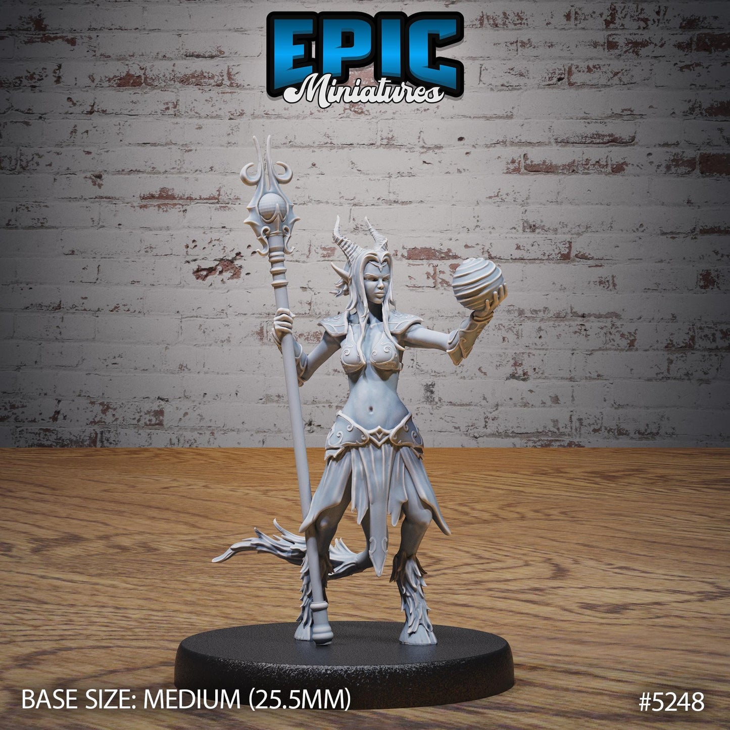 Satyr Tiefling Female (Medium) | #119 - Ancient Nature EPIC Miniatures | High Quality Premium Resin | Woman, Faun, Ranger, Wizard, Warlock