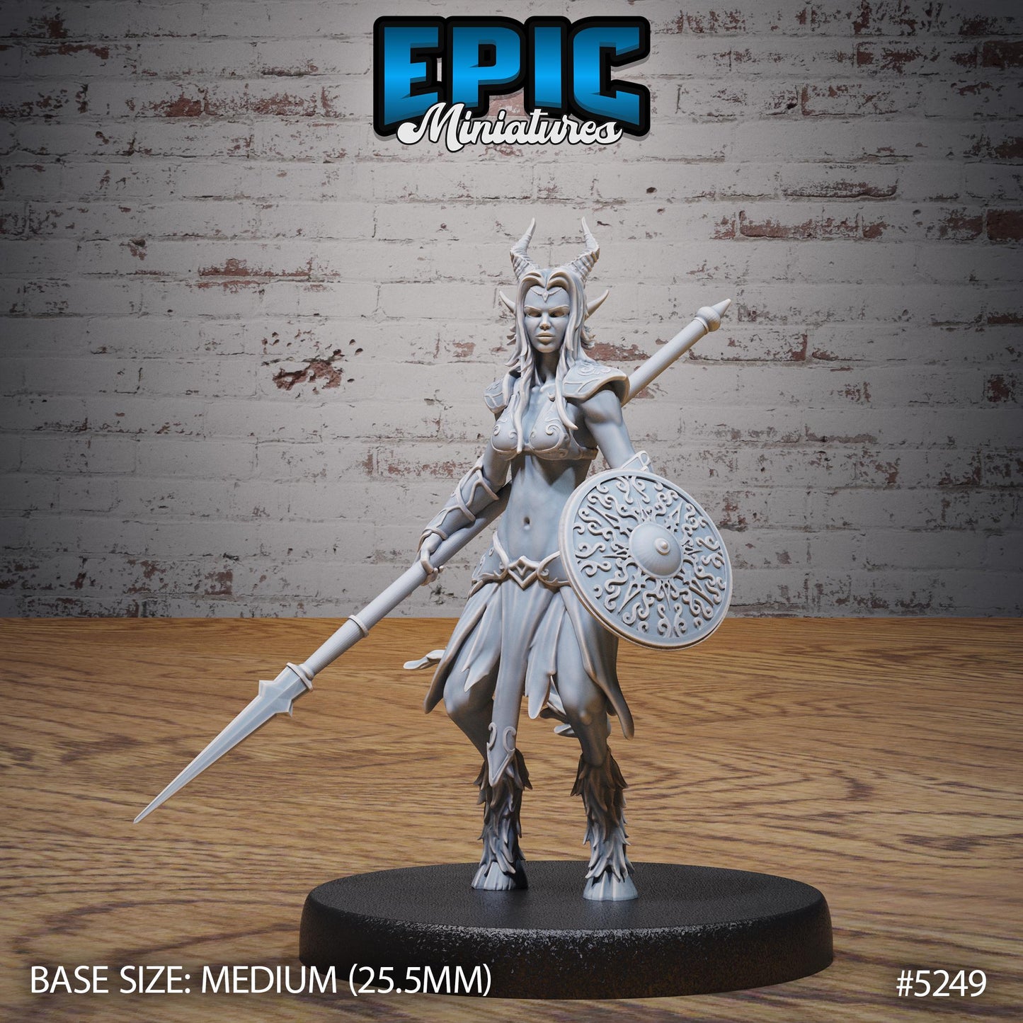 Satyr Tiefling Female (Medium) | #119 - Ancient Nature EPIC Miniatures | High Quality Premium Resin | Woman, Faun, Ranger, Wizard, Warlock
