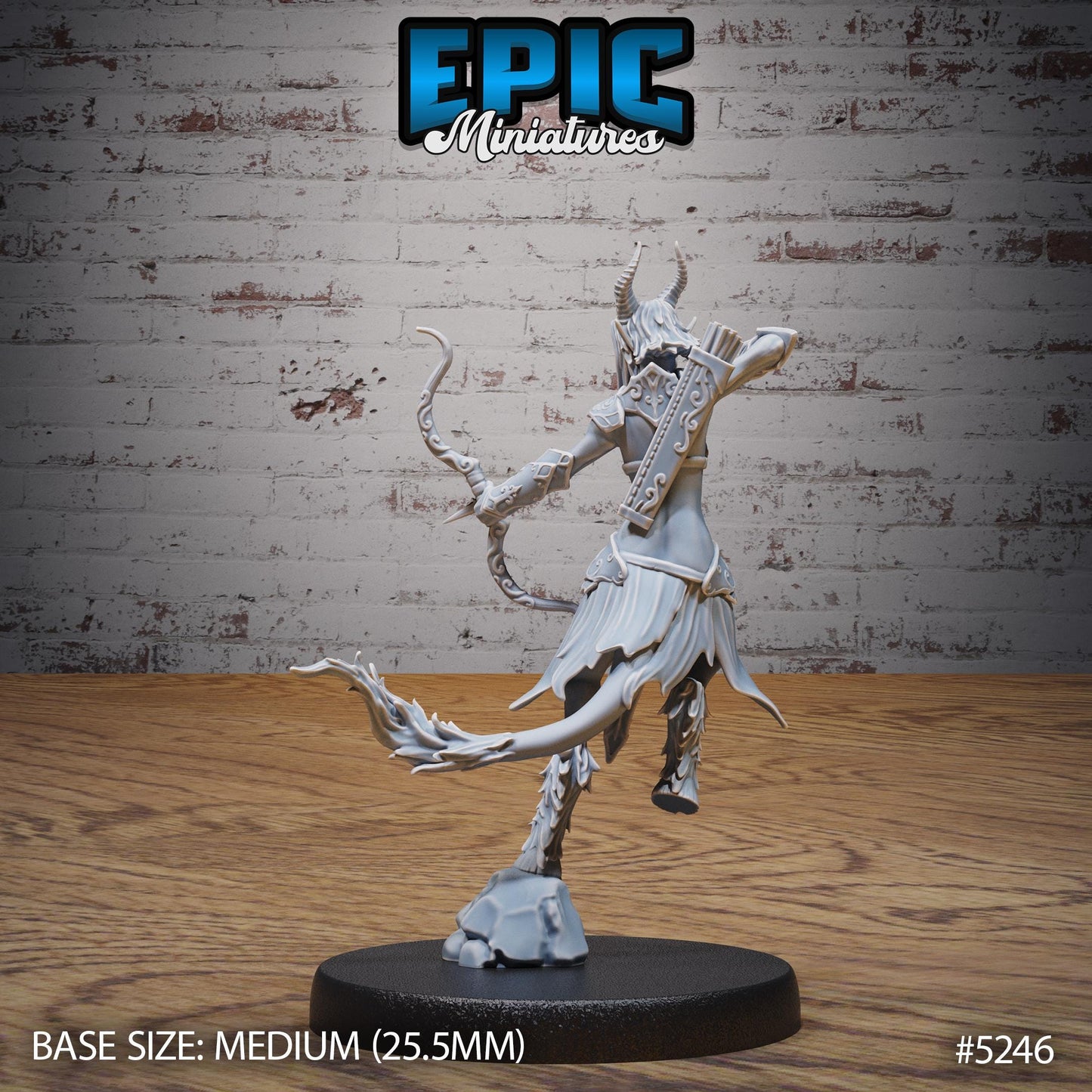 Satyr Tiefling Female (Medium) | #119 - Ancient Nature EPIC Miniatures | High Quality Premium Resin | Woman, Faun, Ranger, Wizard, Warlock