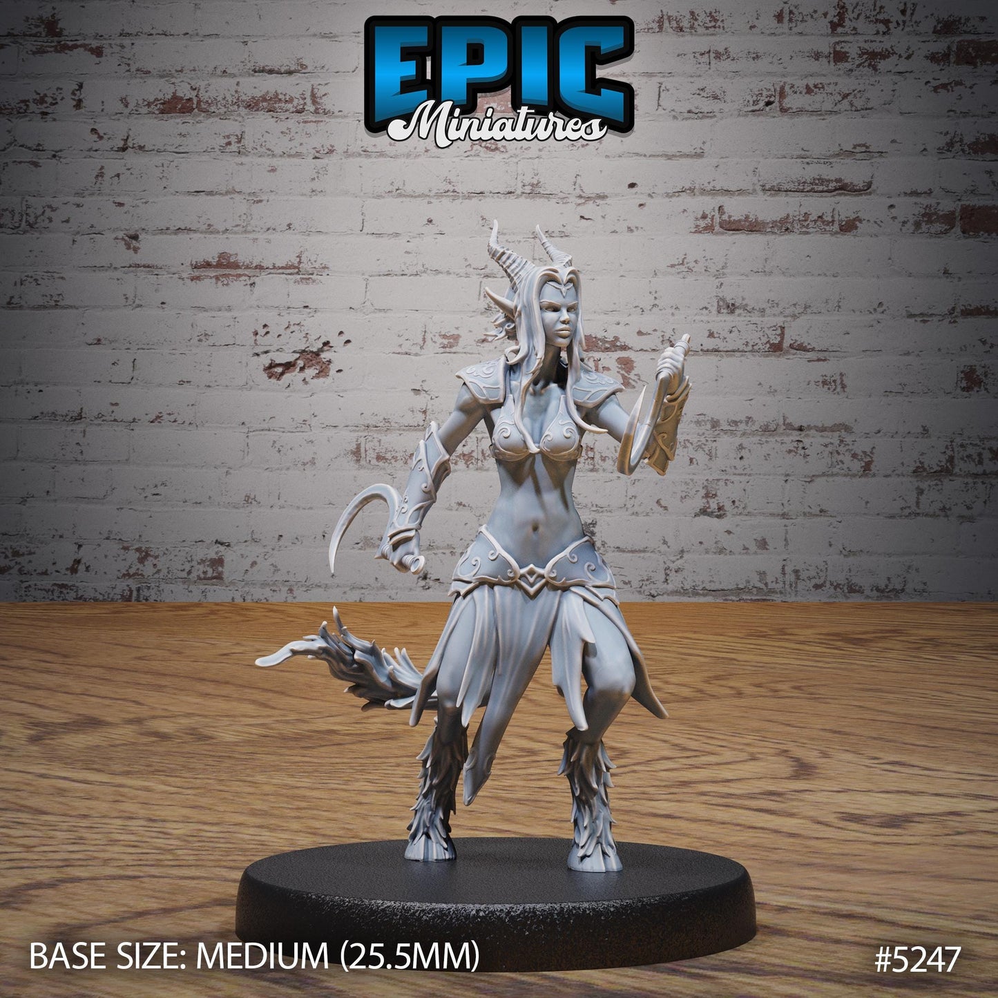 Satyr Tiefling Female (Medium) | #119 - Ancient Nature EPIC Miniatures | High Quality Premium Resin | Woman, Faun, Ranger, Wizard, Warlock