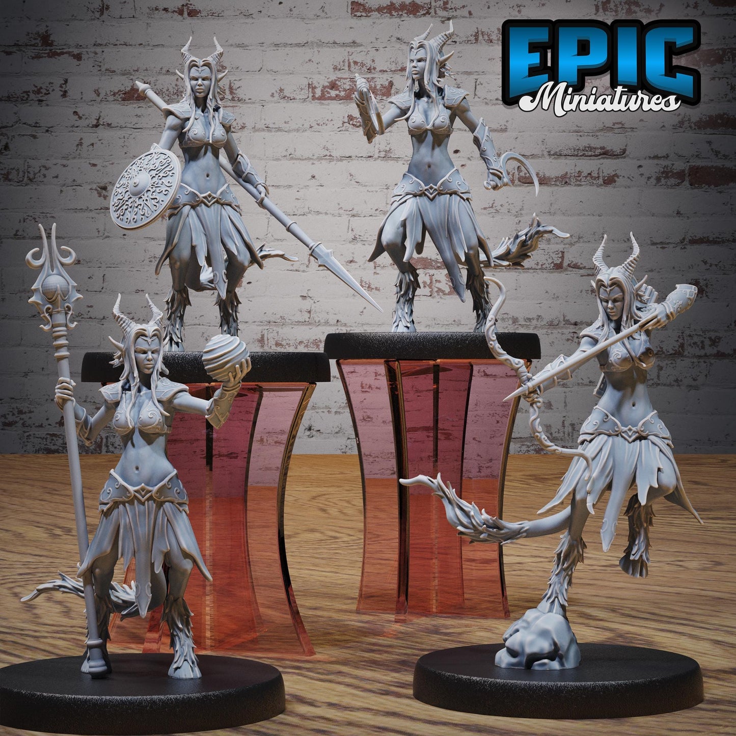 Satyr Tiefling Female (Medium) | #119 - Ancient Nature EPIC Miniatures | High Quality Premium Resin | Woman, Faun, Ranger, Wizard, Warlock