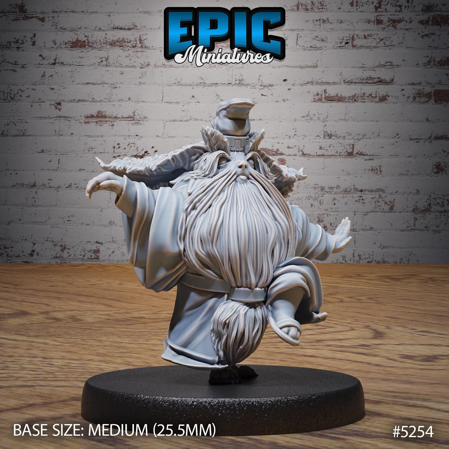 Beetle Tamer (Medium) | #119 - Ancient Nature EPIC Miniatures | High Quality Premium Resin | Old Man, Beard, Chair, Staff, Monk, Ratfolk