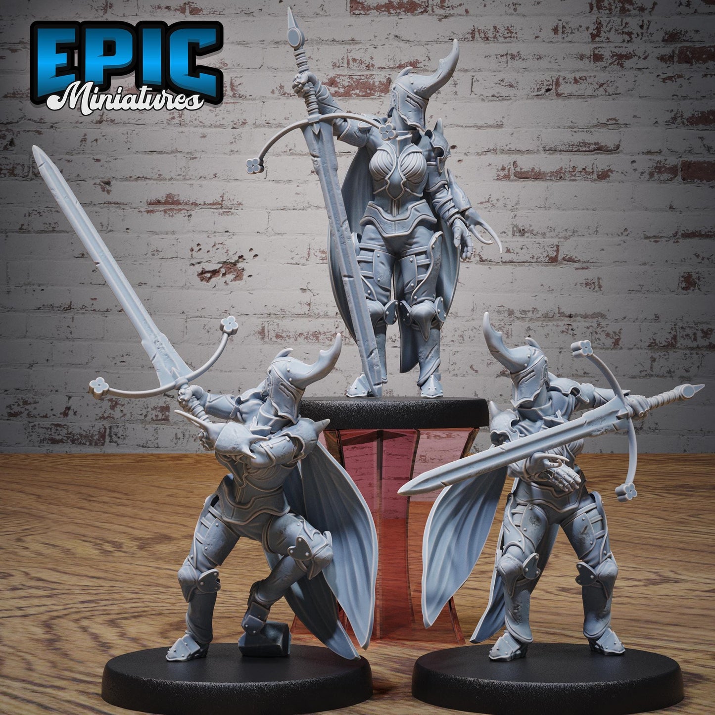 Armored Insect Knight Lady (Medium) | #119 - Ancient Nature EPIC Miniatures | High Quality Premium Resin | Female, Fighter, Warrior, Sword