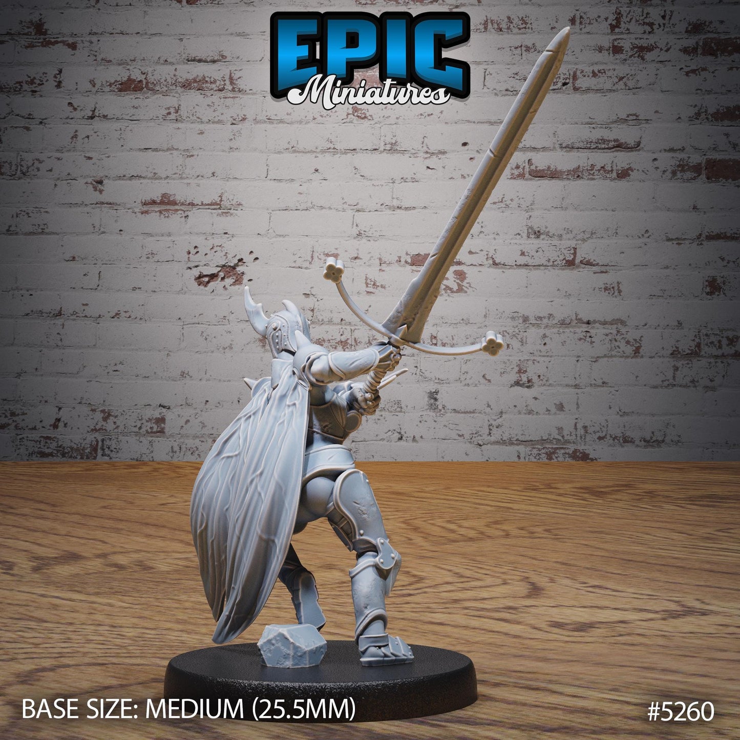 Armored Insect Knight Lady (Medium) | #119 - Ancient Nature EPIC Miniatures | High Quality Premium Resin | Female, Fighter, Warrior, Sword