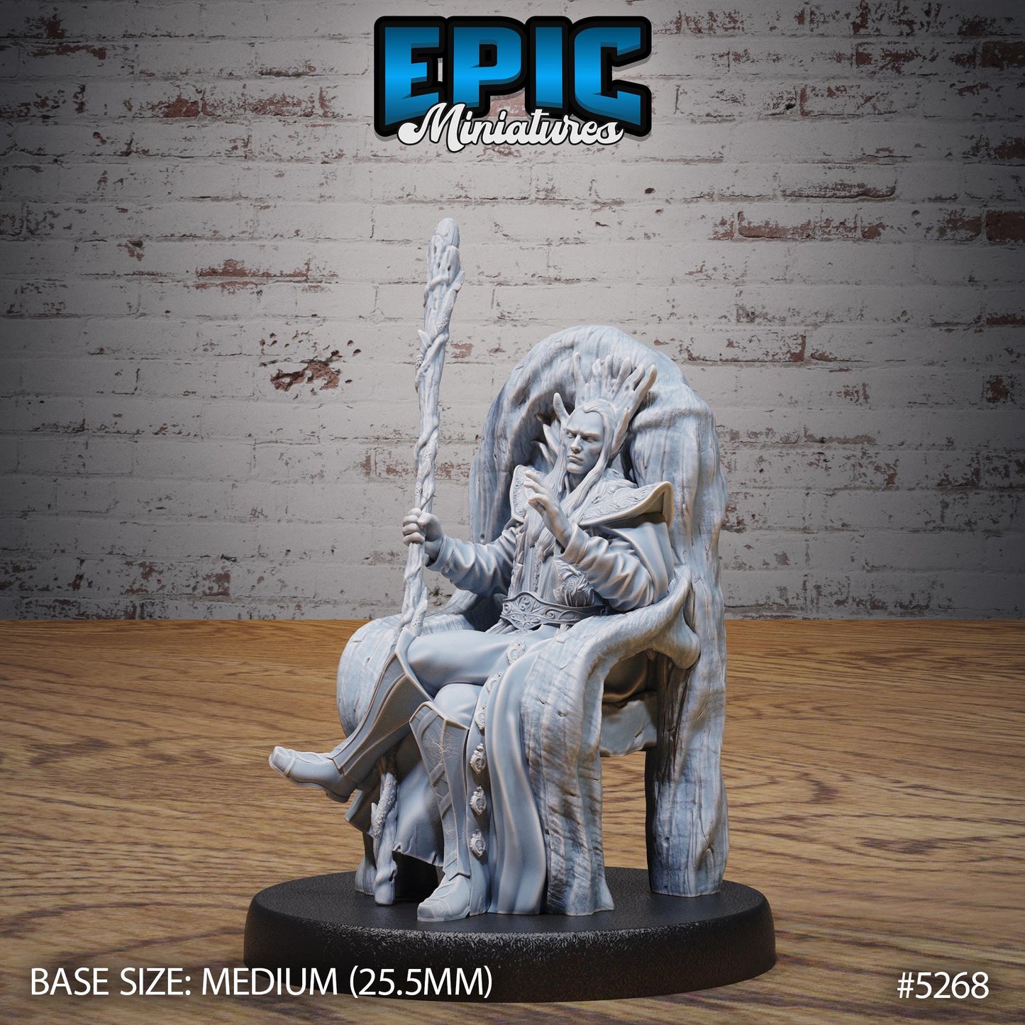 High Elf King (Medium/Large) | #119 - Ancient Nature EPIC Miniatures | High Quality Premium Resin | Deer Mount, Half-Elf, Male, Druid