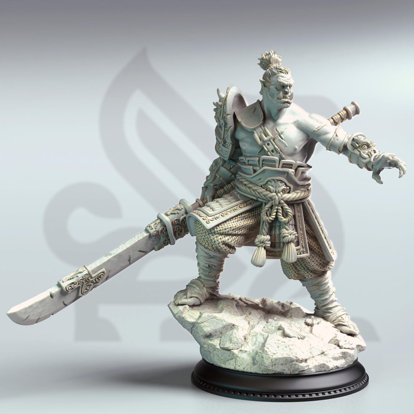 Bao Long - Eastern Orc Battlemaster (Medium) | DM Stash | 32mm Scale | Premium DnD Miniature High Quality Resin