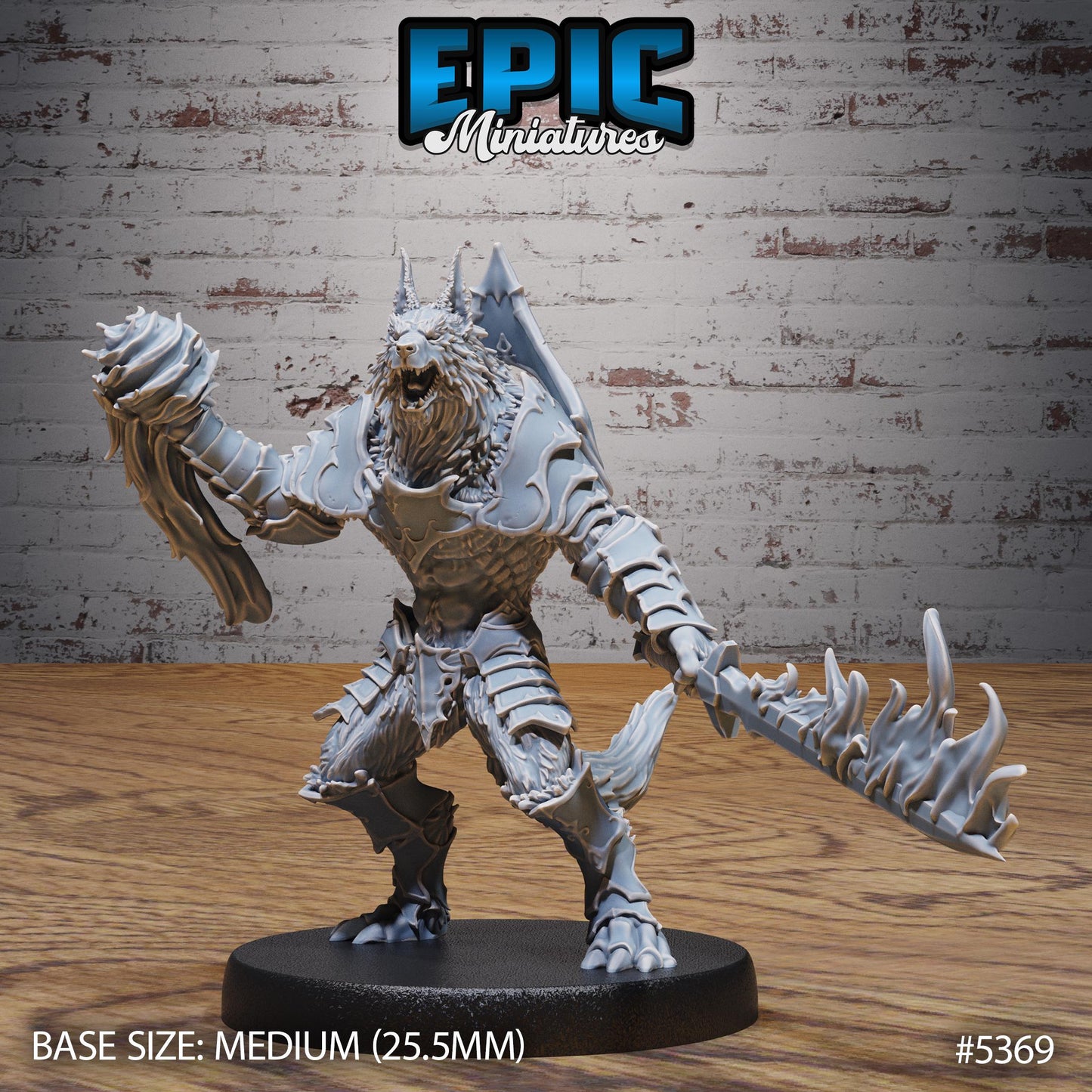Werewolf Warrior (Medium) | #121 - Bloody Night | EPIC Miniatures | High Quality Premium Resin