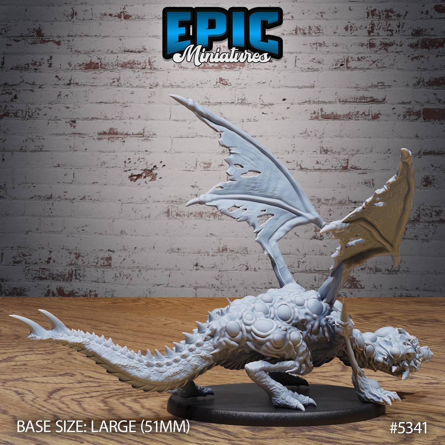 Miasma Dragon (Large) | #121 - Bloody Night | EPIC Miniatures | High Quality Premium Resin