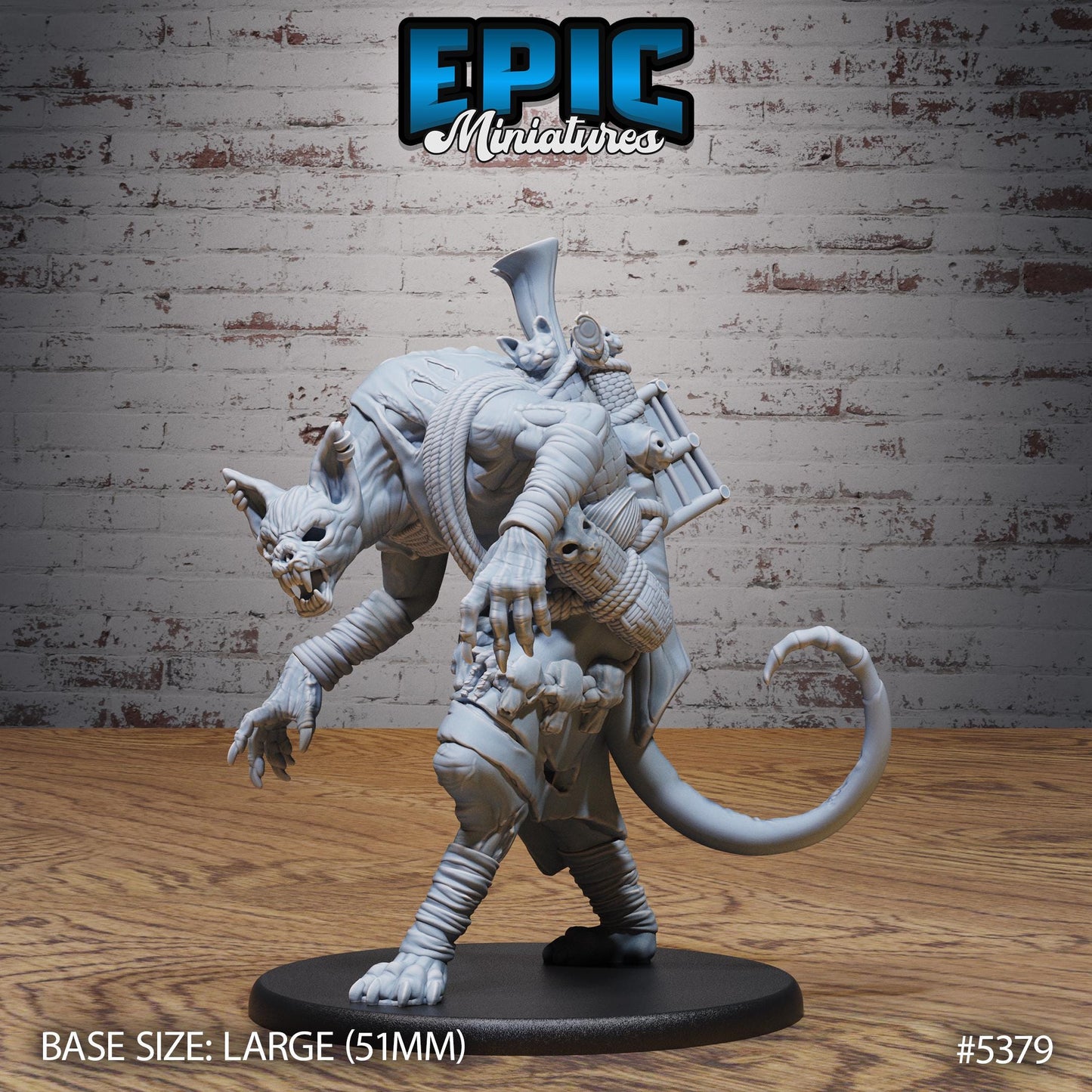 Catfolk Zombie (Large) | #121 - Bloody Night | EPIC Miniatures | High Quality Premium Resin