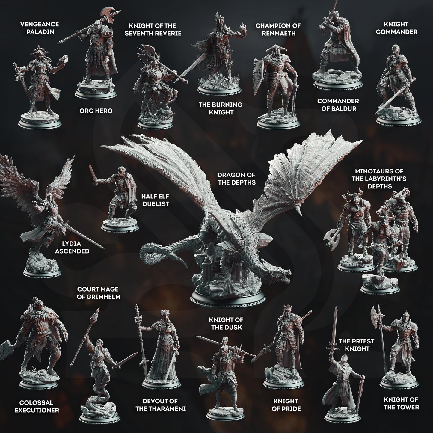 Ser Elias the Heartless - The Burning Knight | A Grim Siege | DM STASH | High Quality Resin