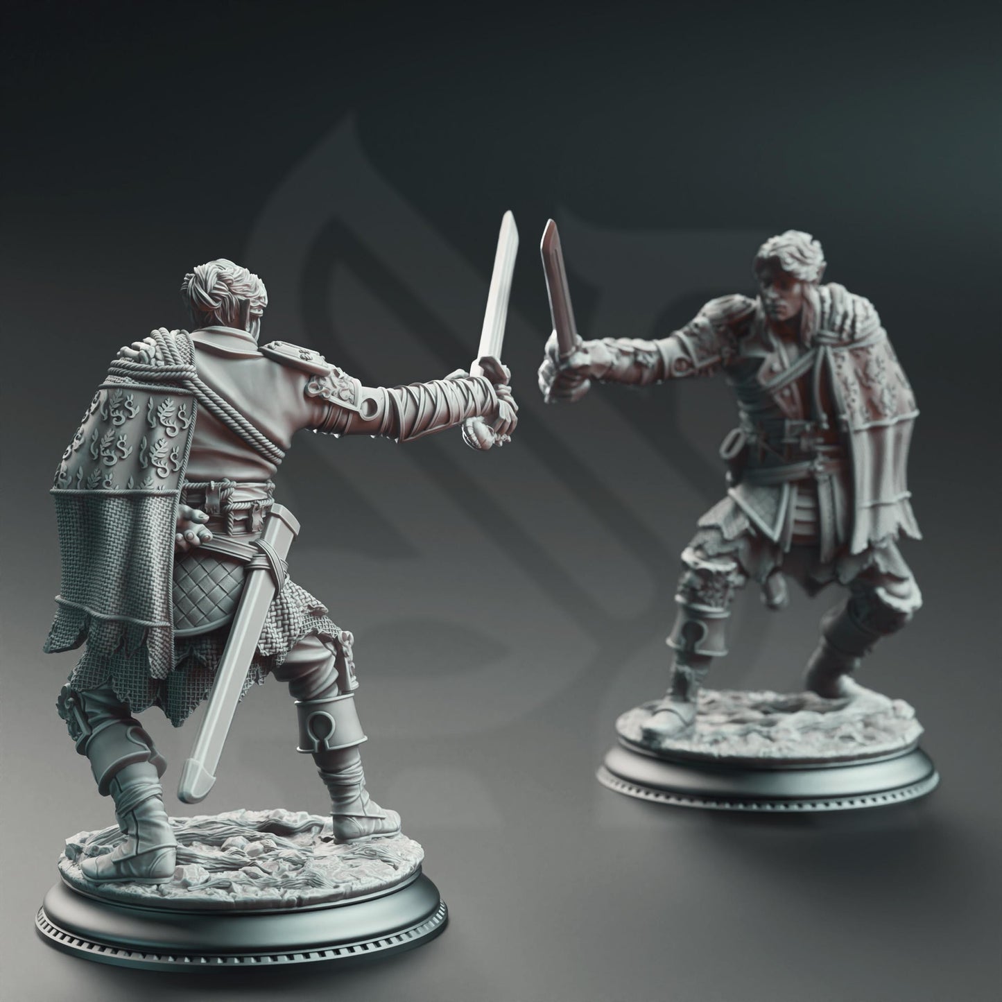 Corin of Lamhet - Half Elf Duelist | A Grim Siege | DM STASH | High Quality Resin | Rogue, Sneak, Blade, Dagger, Hylian, Sword, Fighter