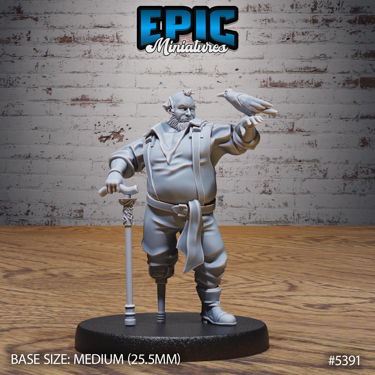 Hut Owner (Medium) | #122 - Wild Bandits by EPIC Miniatures | High Quality Premium Resin | Building, NPCs, Beer, Walking Stick, Cane, Old
