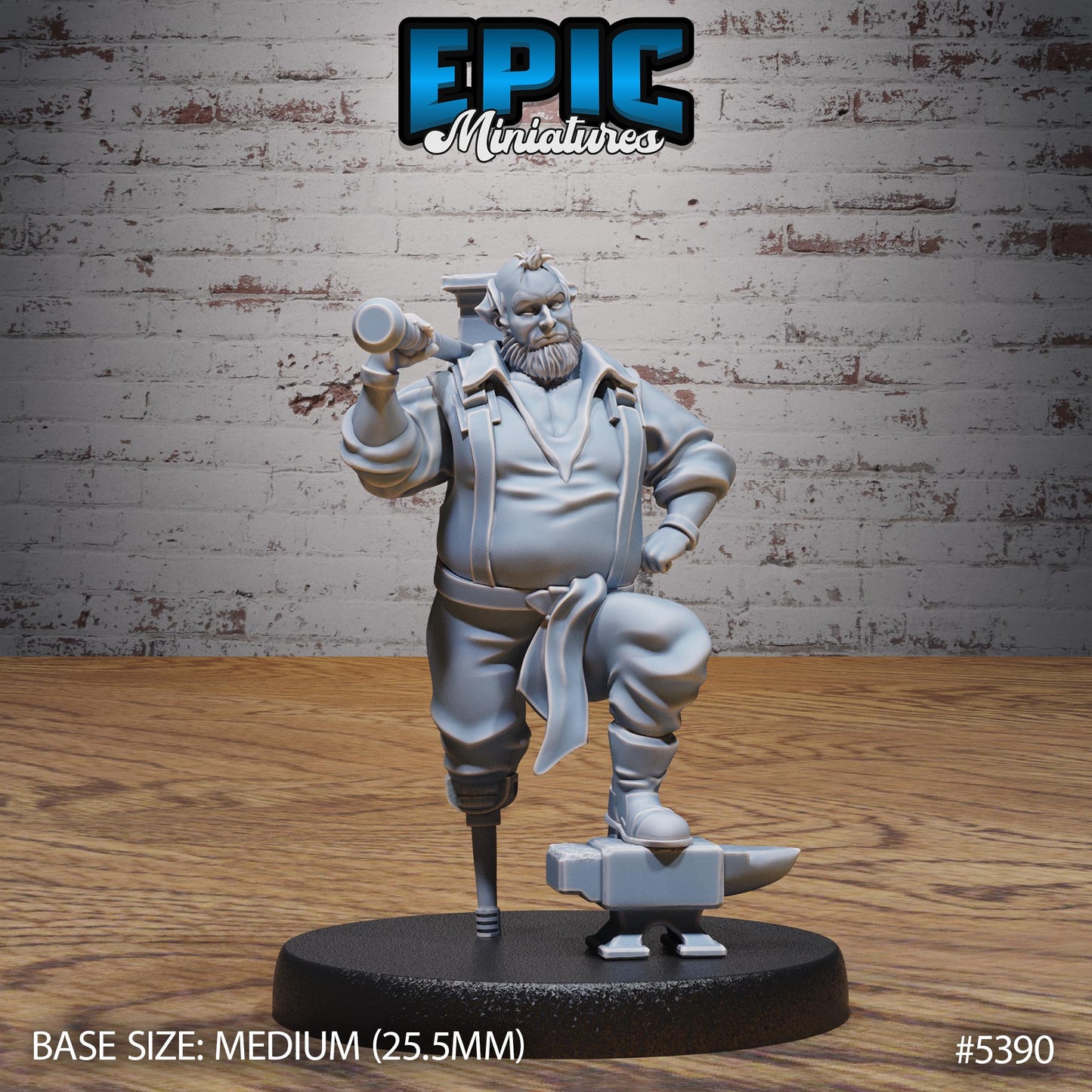 Hut Owner (Medium) | #122 - Wild Bandits by EPIC Miniatures | High Quality Premium Resin | Building, NPCs, Beer, Walking Stick, Cane, Old