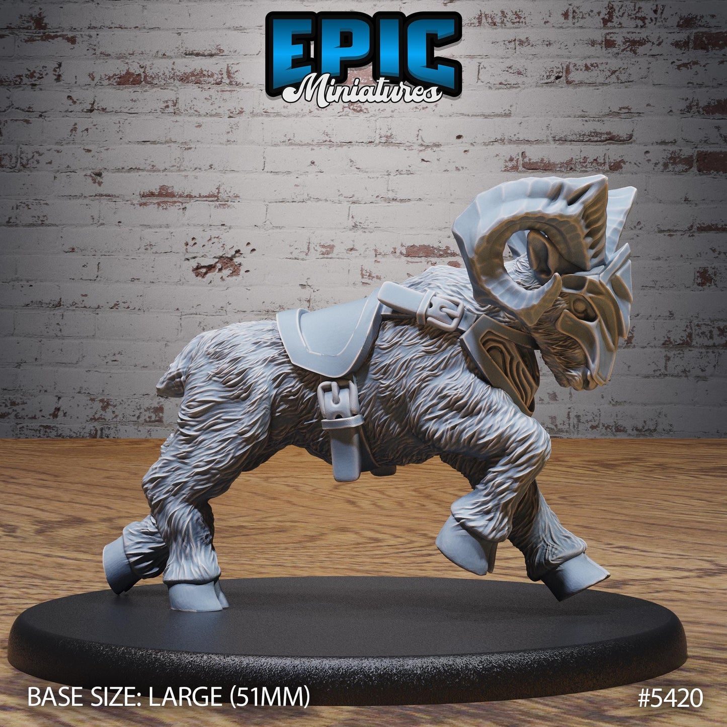 Goat Mount (Saddle or No Saddle) (Large) | #122 - Wild Bandits by EPIC Miniatures | High Quality Premium Resin | Beast, Animal, Mount, Rider