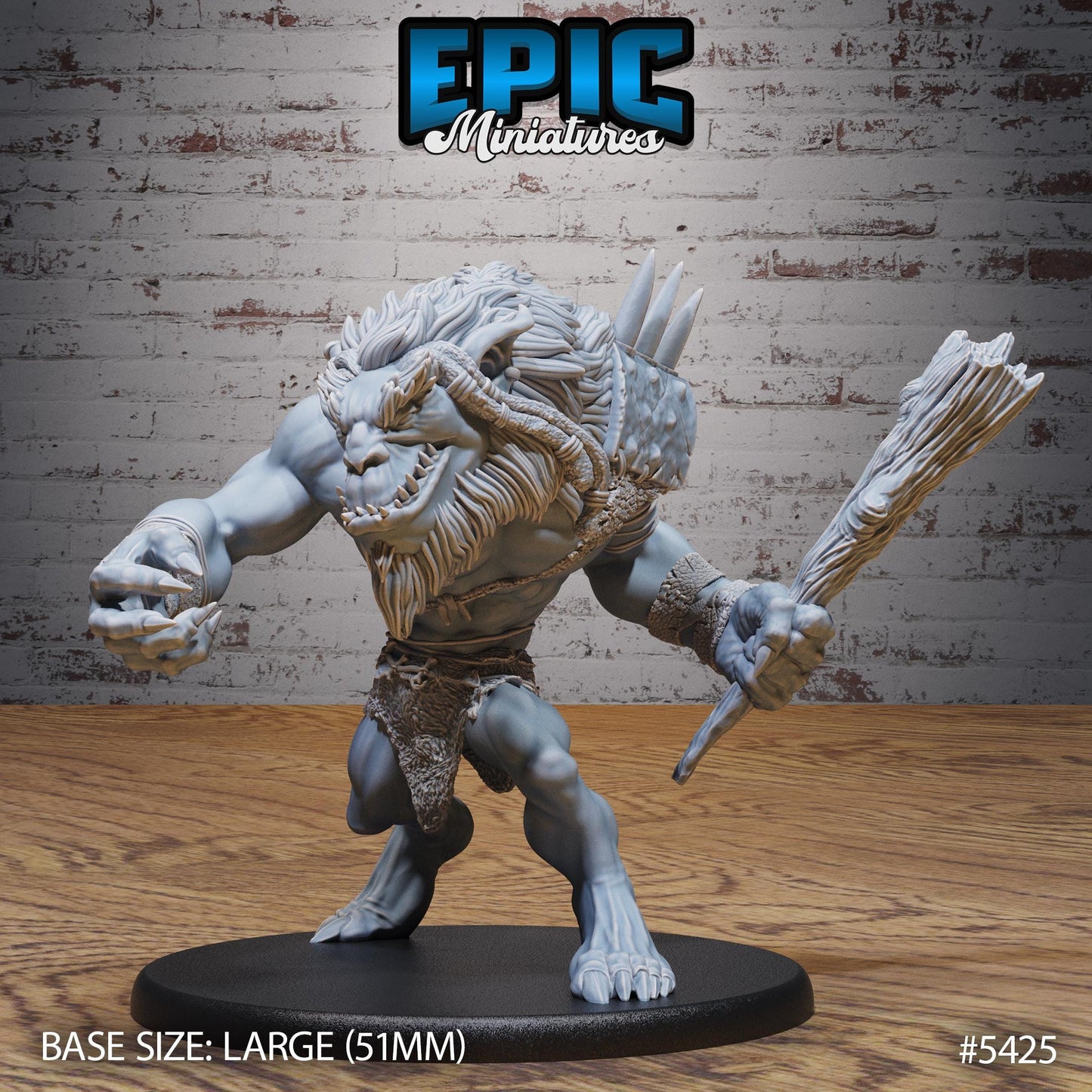 Longneck Troll (Large) | #122 - Wild Bandits by EPIC Miniatures | High Quality Premium Resin | Monster, Abomination, Giant, Club, Giant