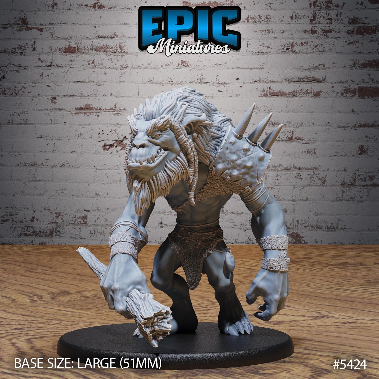 Longneck Troll (Large) | #122 - Wild Bandits by EPIC Miniatures | High Quality Premium Resin | Monster, Abomination, Giant, Club, Giant
