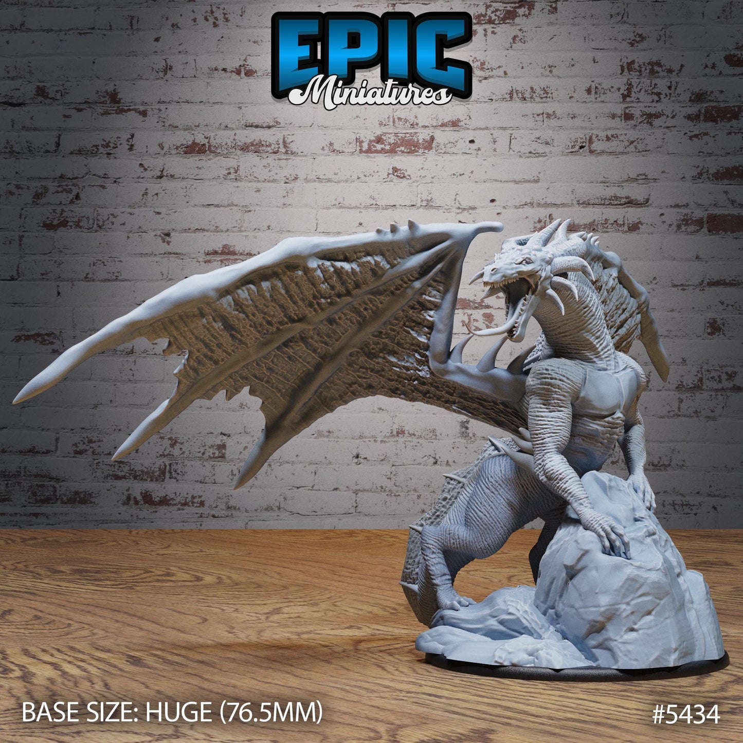 Poison Dragon (Huge) | #122 - Wild Bandits by EPIC Miniatures | High Quality Premium Resin | Dragons, Wyvern, Massive, Enemy Beast, Creature