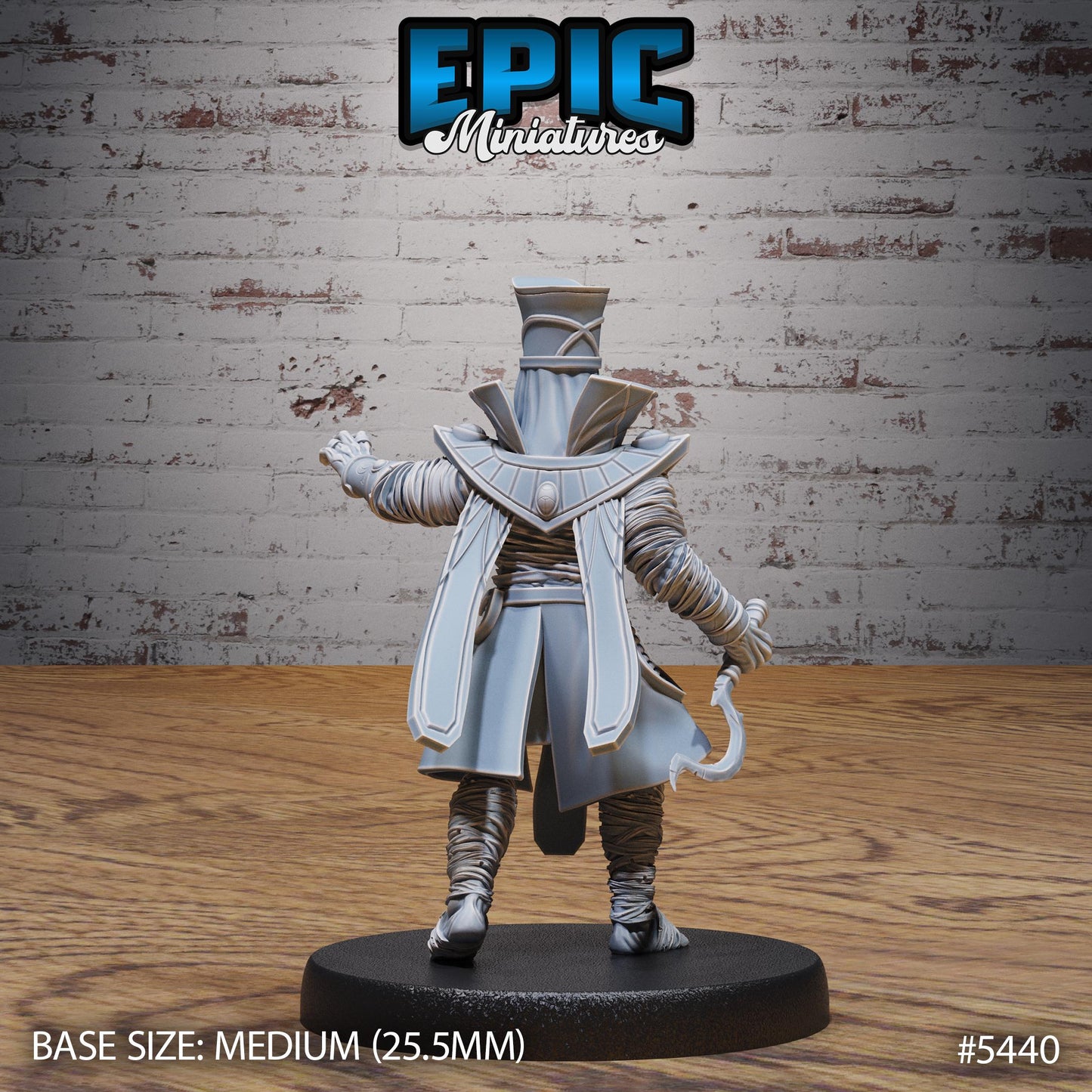 Mummy Lord (Medium) | #123 - Death Desert by EPIC Miniatures | High Quality Premium Resin | Mage, Egypt, Mummies, Staff, Wizard, Enemies