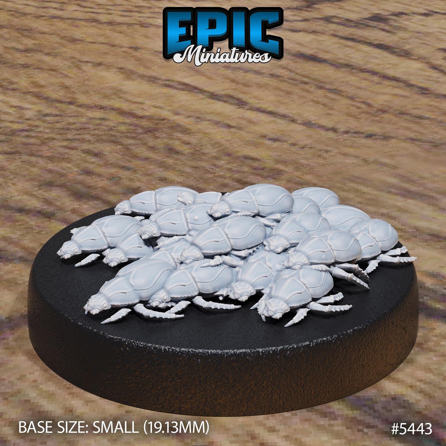 Scarab Swarm | #123 - Death Desert by EPIC Miniatures | High Quality Premium Resin | Bugs, Creatures, Beast, Animals, Insects, Swarms, Legs