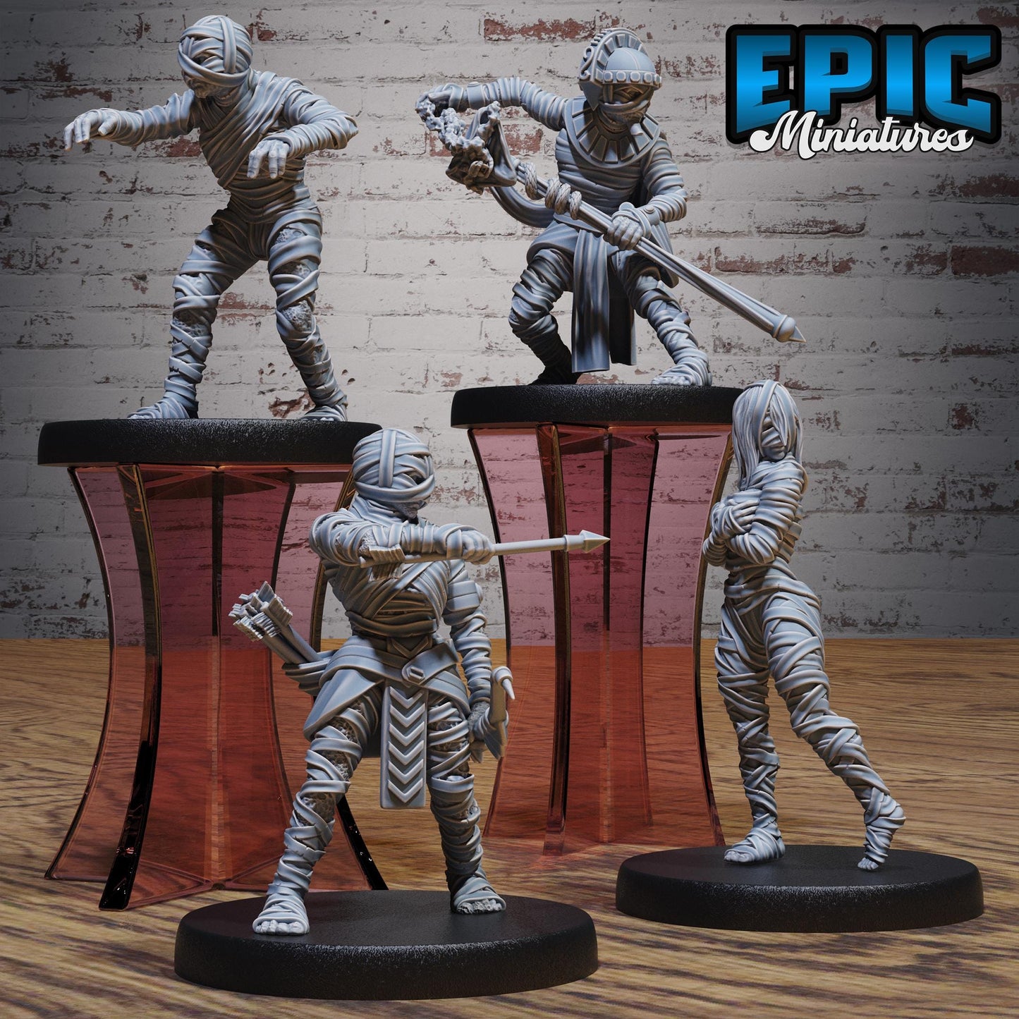 Mummy Army (Medium) | #123 - Death Desert by EPIC Miniatures | High Quality Premium Resin | Mummies, Undead, Enemy, Desert, Egyptian, Egypt