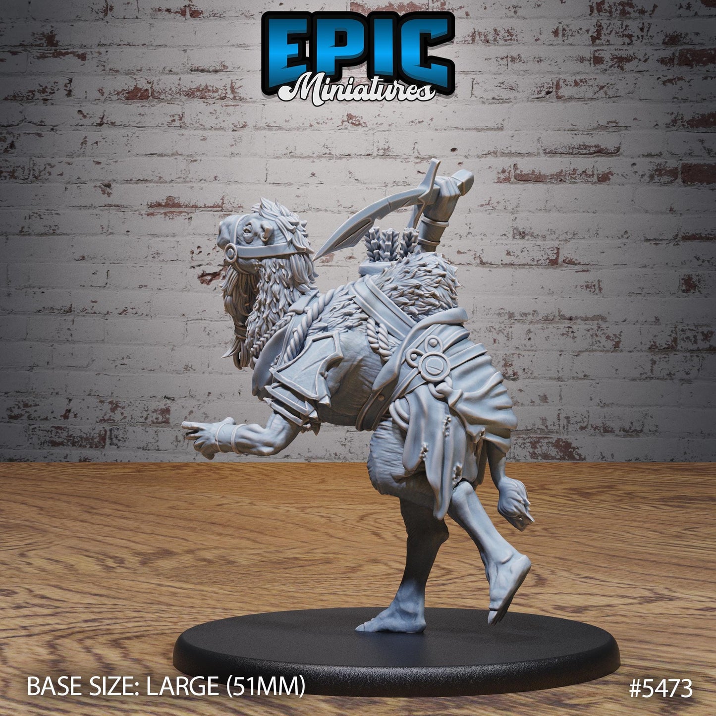 Camel Folk Warrior (Large) | #123 - Death Desert by EPIC Miniatures | High Quality Premium Resin | Bow, Animal, Beast, Enemy, Camelfolk, NPC