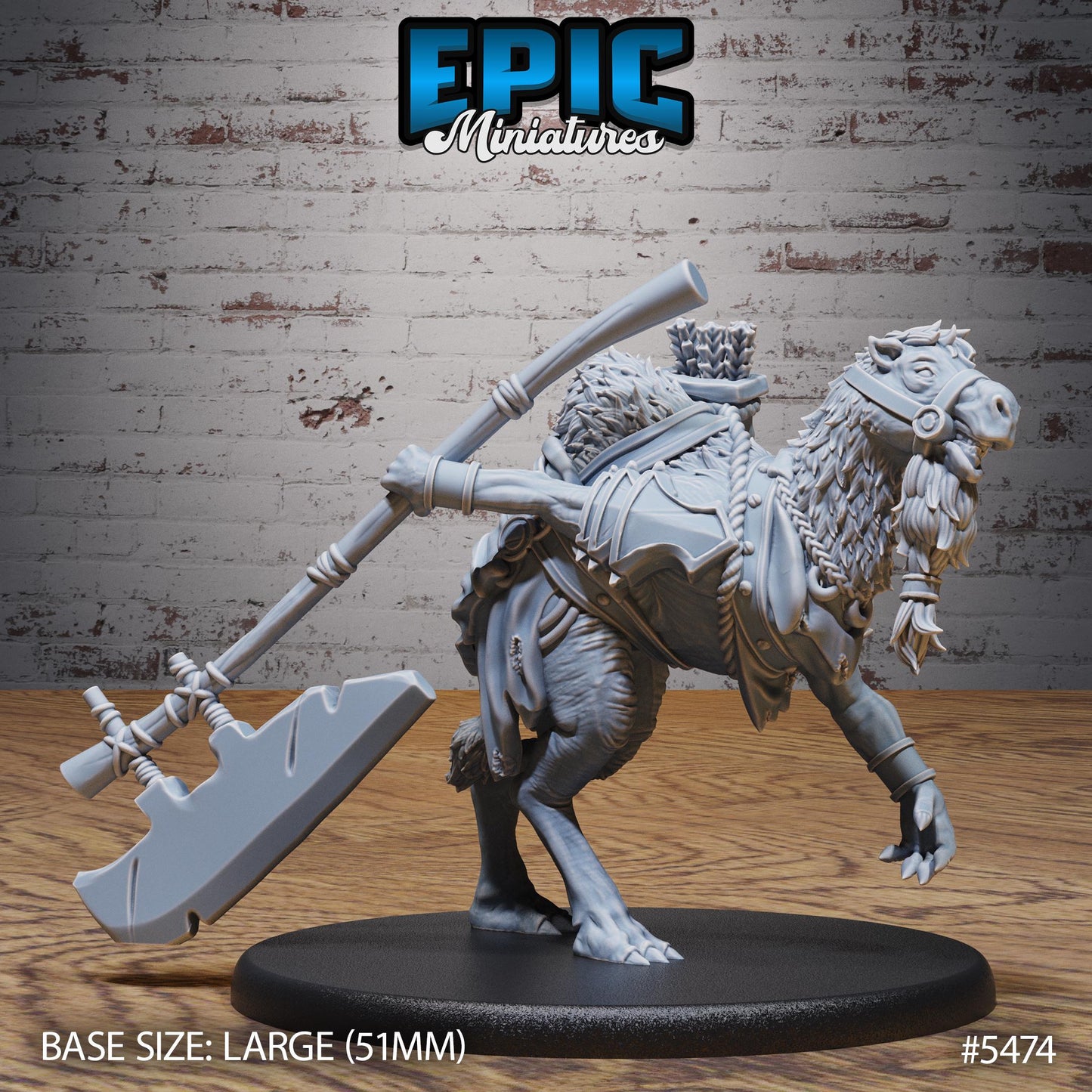 Camel Folk Warrior (Large) | #123 - Death Desert by EPIC Miniatures | High Quality Premium Resin | Bow, Animal, Beast, Enemy, Camelfolk, NPC