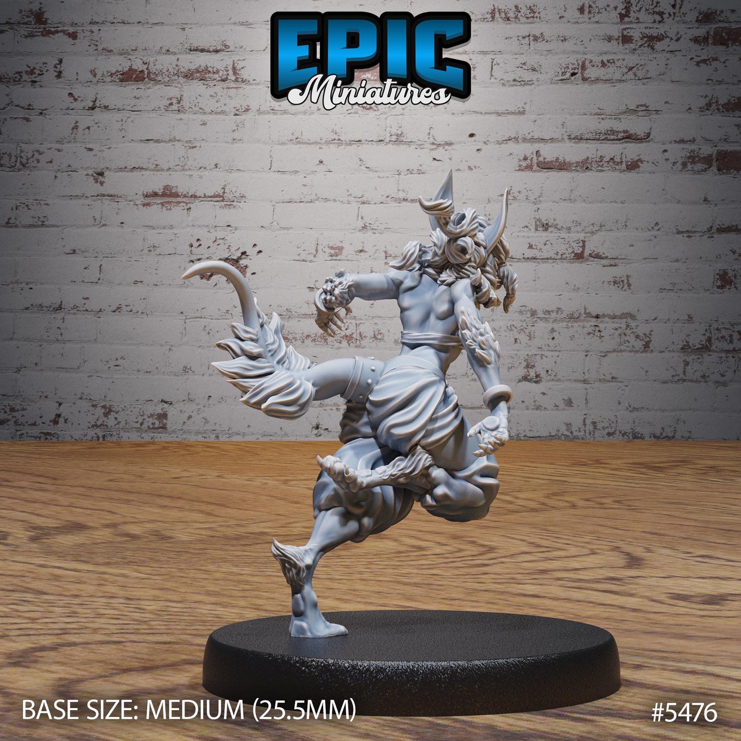 Lynx Folk Dancer (Medium) | #123 - Death Desert by EPIC Miniatures | High Quality Premium Resin | Furry, Tabaxi, Female, Lady, Woman, Fox