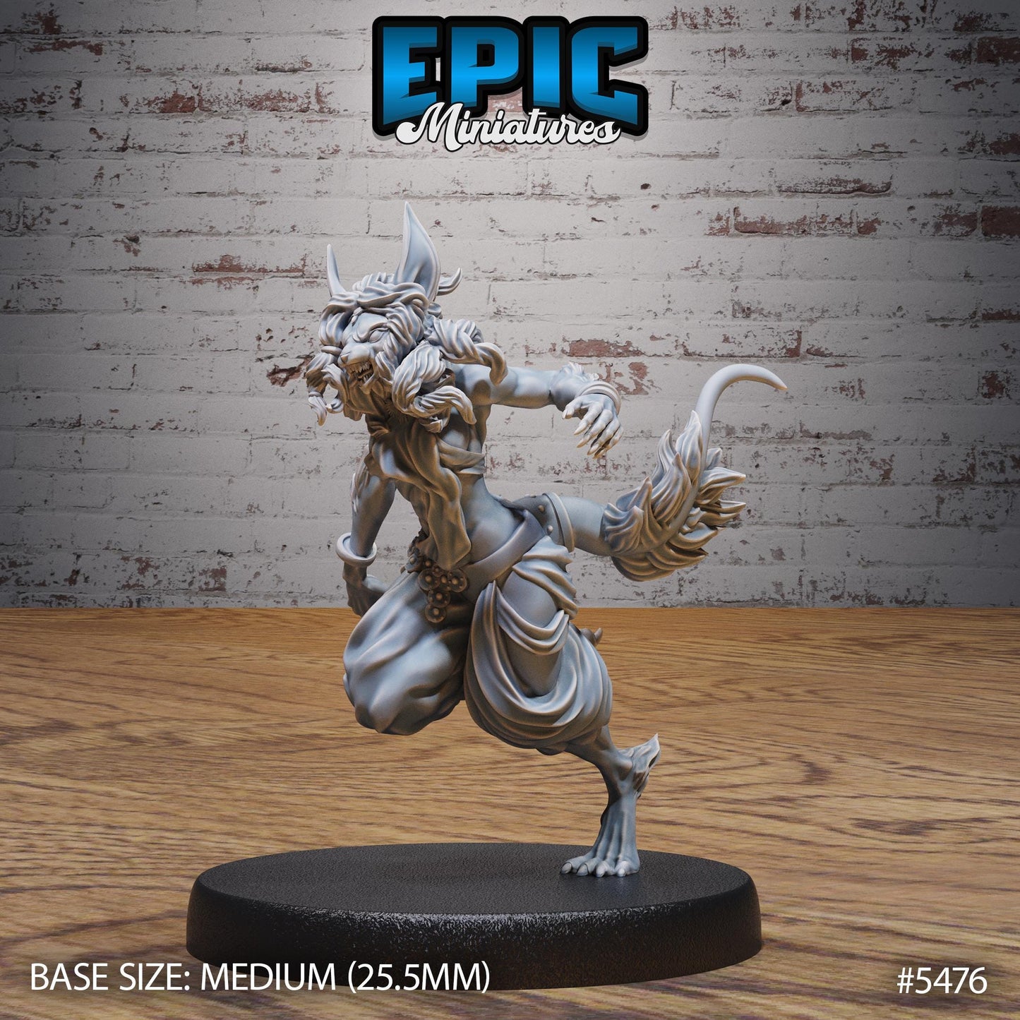 Lynx Folk Dancer (Medium) | #123 - Death Desert by EPIC Miniatures | High Quality Premium Resin | Furry, Tabaxi, Female, Lady, Woman, Fox