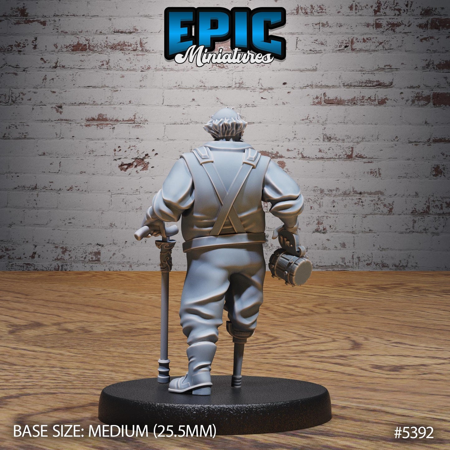 Hut Owner (Medium) | #122 - Wild Bandits by EPIC Miniatures | High Quality Premium Resin | Building, NPCs, Beer, Walking Stick, Cane, Old
