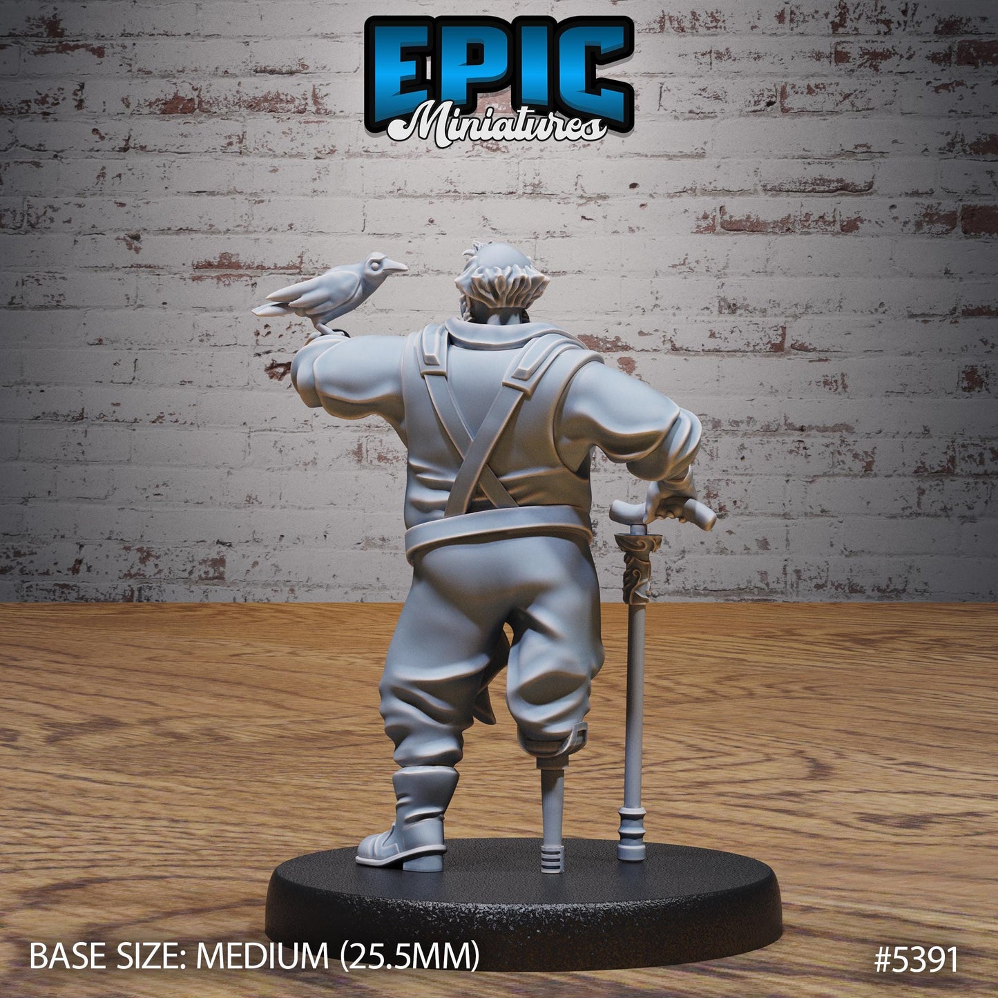 Hut Owner (Medium) | #122 - Wild Bandits by EPIC Miniatures | High Quality Premium Resin | Building, NPCs, Beer, Walking Stick, Cane, Old