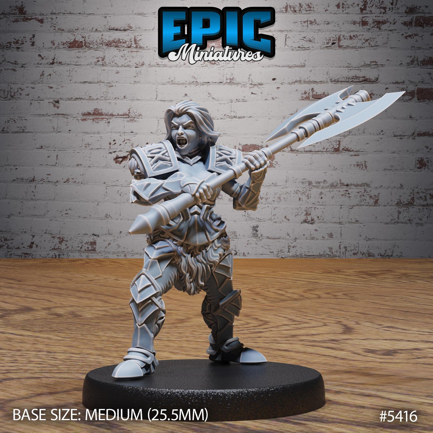 Dwarf Female Bandit (Medium) | #122 - Wild Bandits by EPIC Miniatures | High Quality Premium Resin | Lady, Sword, Gnome, Shield, Fighter