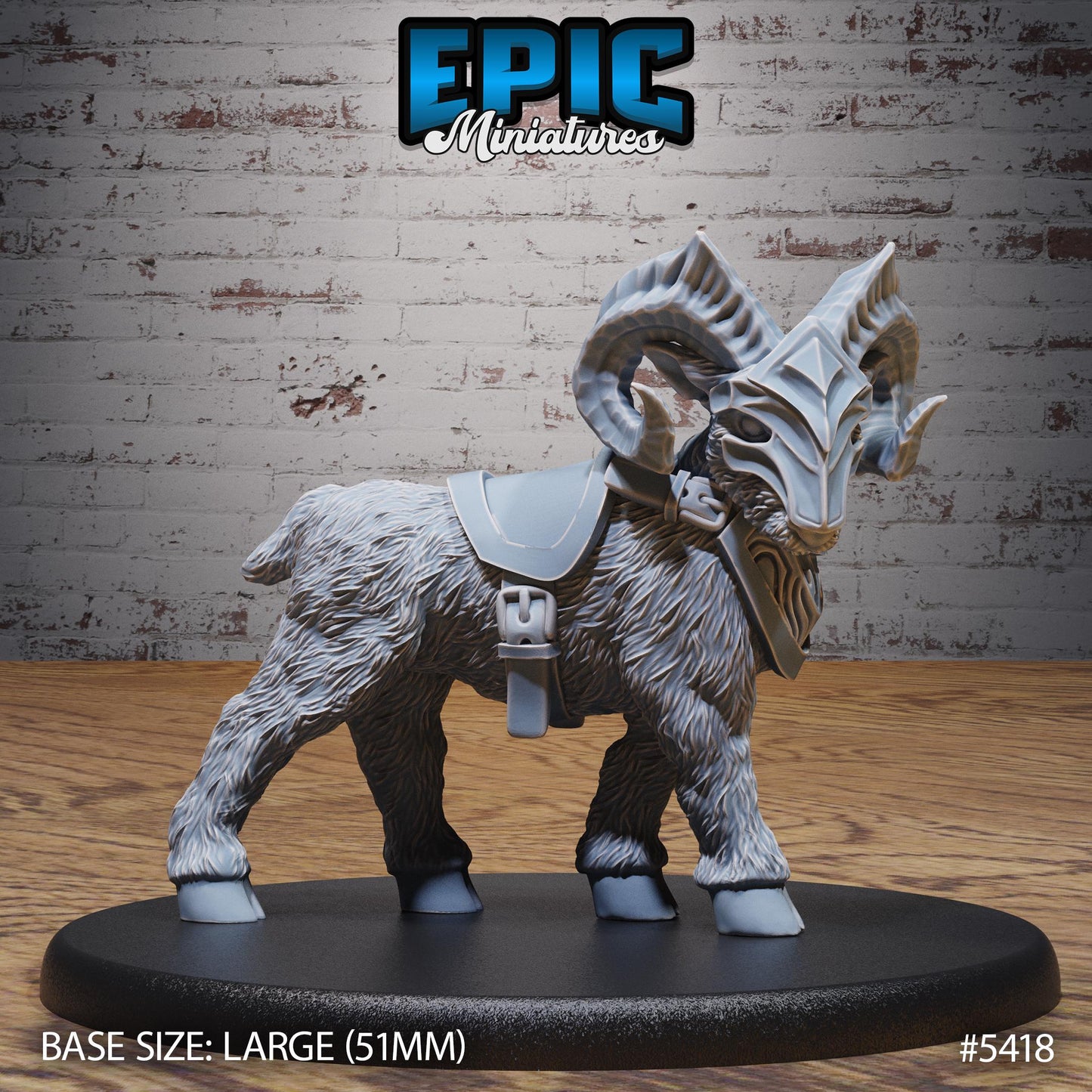 Goat Mount (Saddle or No Saddle) (Large) | #122 - Wild Bandits by EPIC Miniatures | High Quality Premium Resin | Beast, Animal, Mount, Rider
