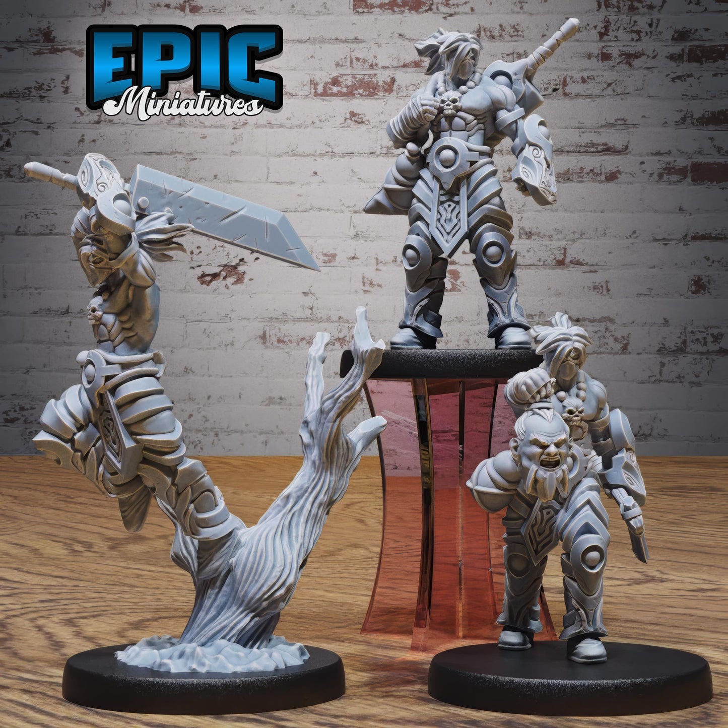 Masked Headhunter (Medium) | #122 - Wild Bandits by EPIC Miniatures | High Quality Premium Resin | Bandit, Great Sword, Skull, Abs, Head