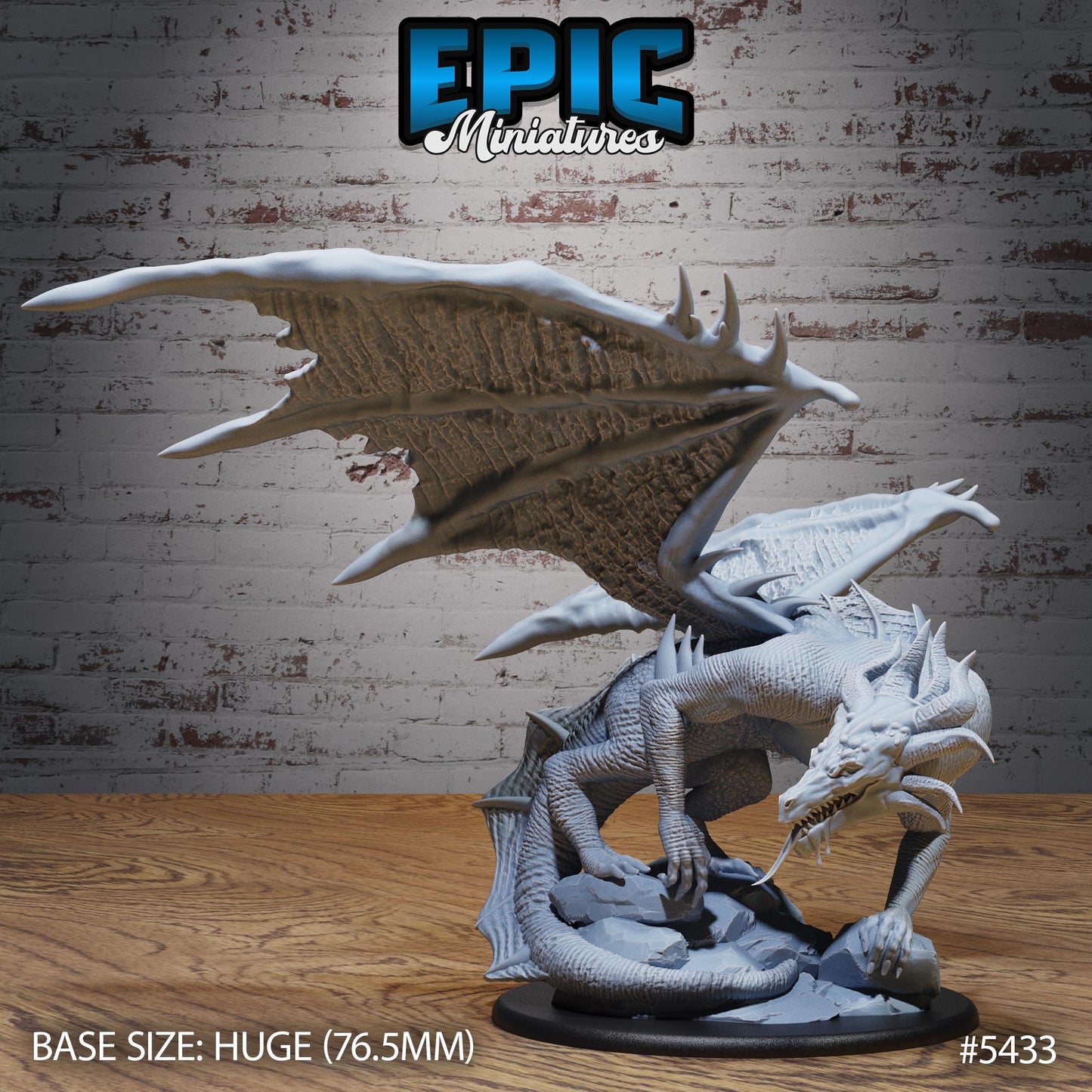 Poison Dragon (Huge) | #122 - Wild Bandits by EPIC Miniatures | High Quality Premium Resin | Dragons, Wyvern, Massive, Enemy Beast, Creature