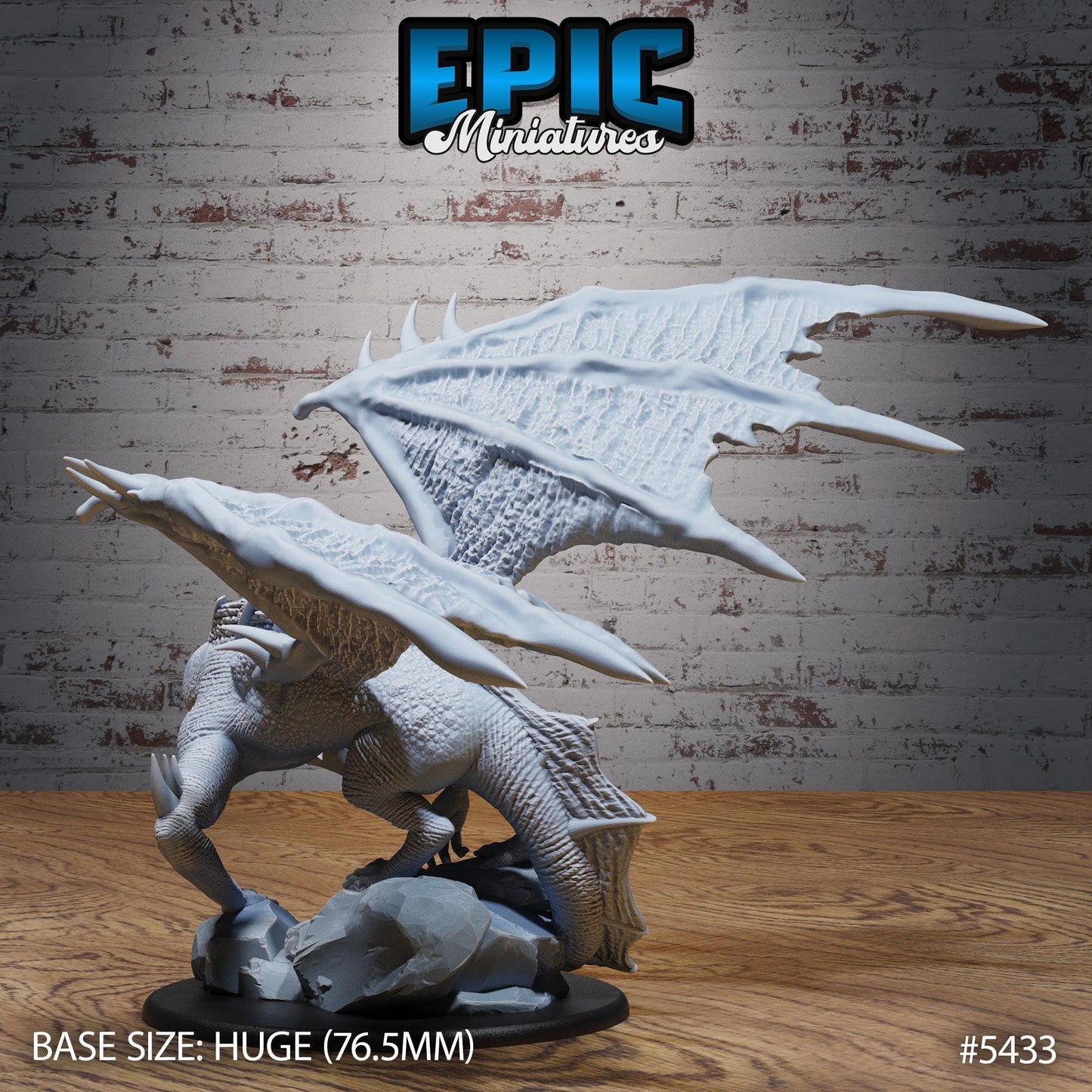 Poison Dragon (Huge) | #122 - Wild Bandits by EPIC Miniatures | High Quality Premium Resin | Dragons, Wyvern, Massive, Enemy Beast, Creature