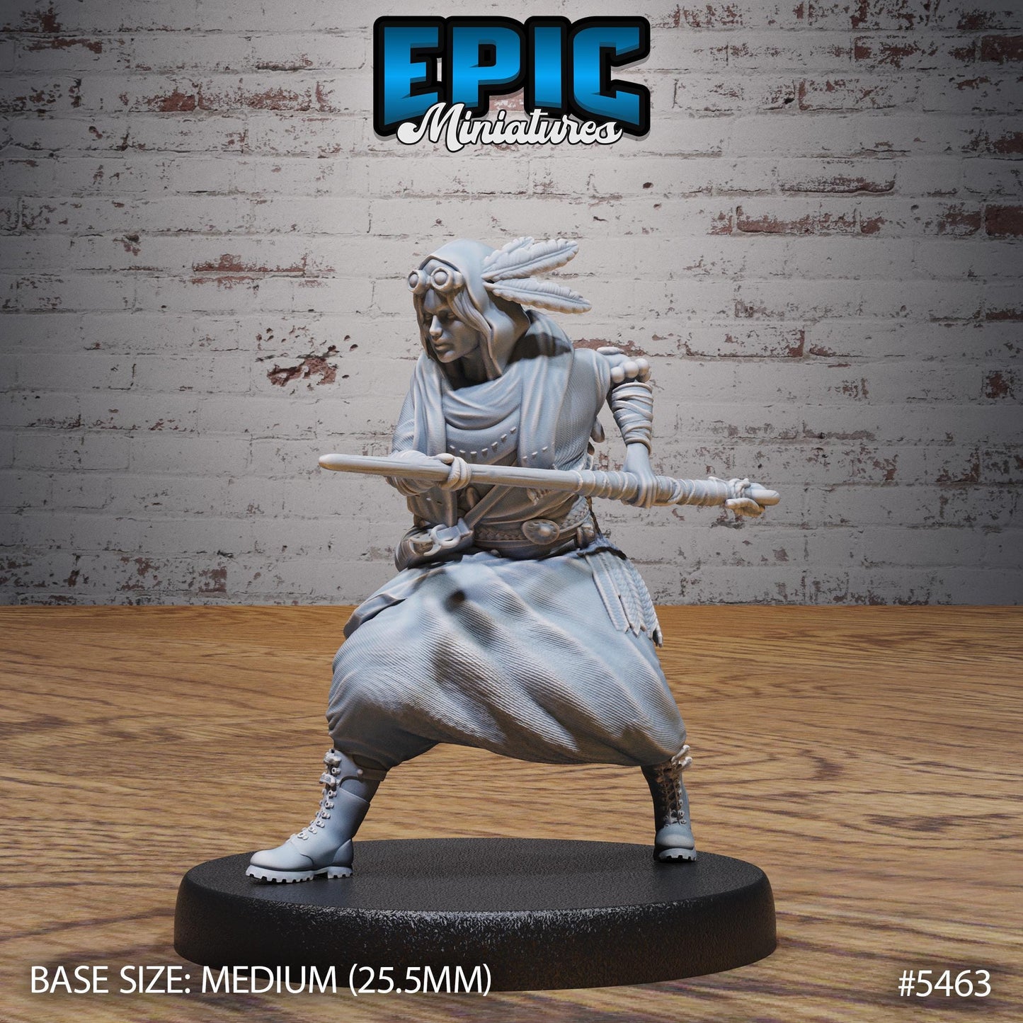 Desert Druid (Medium) | #123 - Death Desert by EPIC Miniatures | High Quality Premium Resin | Druids, Nature, Birds, Female, Woman, Owl