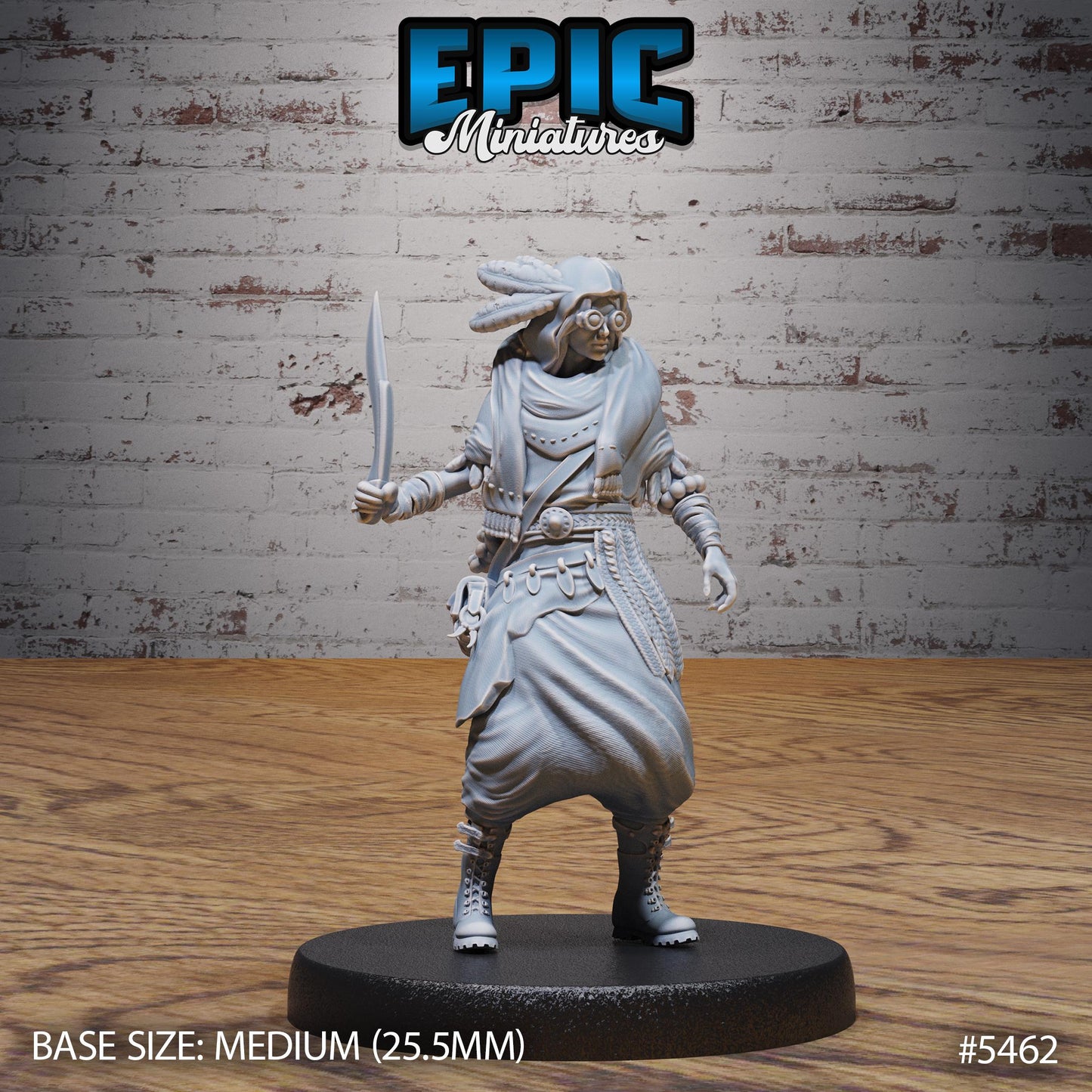 Desert Druid (Medium) | #123 - Death Desert by EPIC Miniatures | High Quality Premium Resin | Druids, Nature, Birds, Female, Woman, Owl