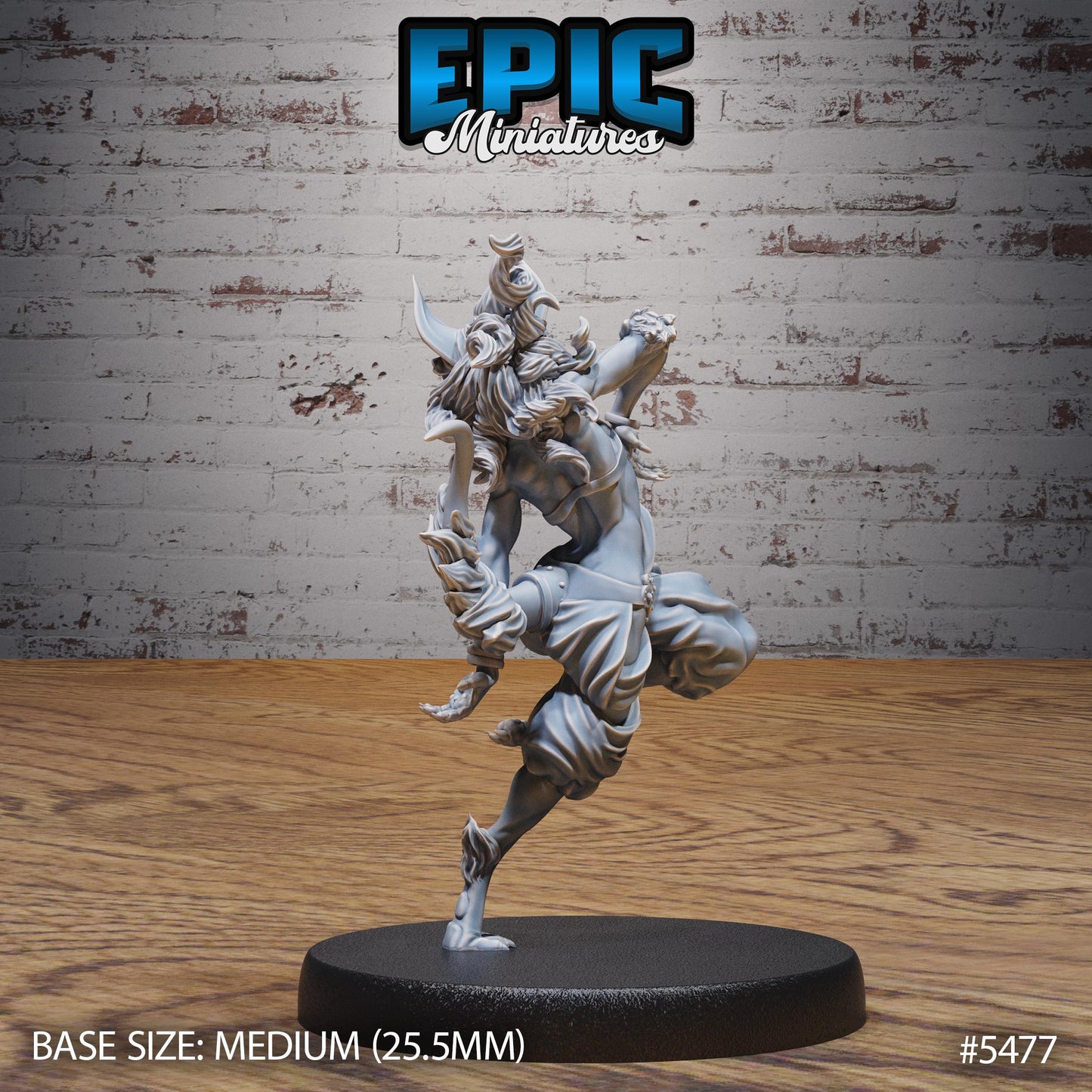 Lynx Folk Dancer (Medium) | #123 - Death Desert by EPIC Miniatures | High Quality Premium Resin | Furry, Tabaxi, Female, Lady, Woman, Fox