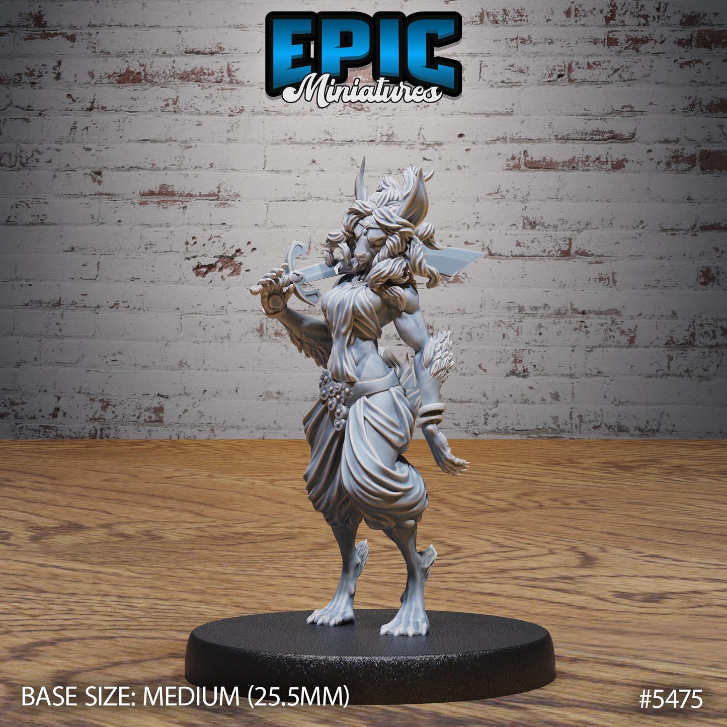 Lynx Folk Dancer (Medium) | #123 - Death Desert by EPIC Miniatures | High Quality Premium Resin | Furry, Tabaxi, Female, Lady, Woman, Fox