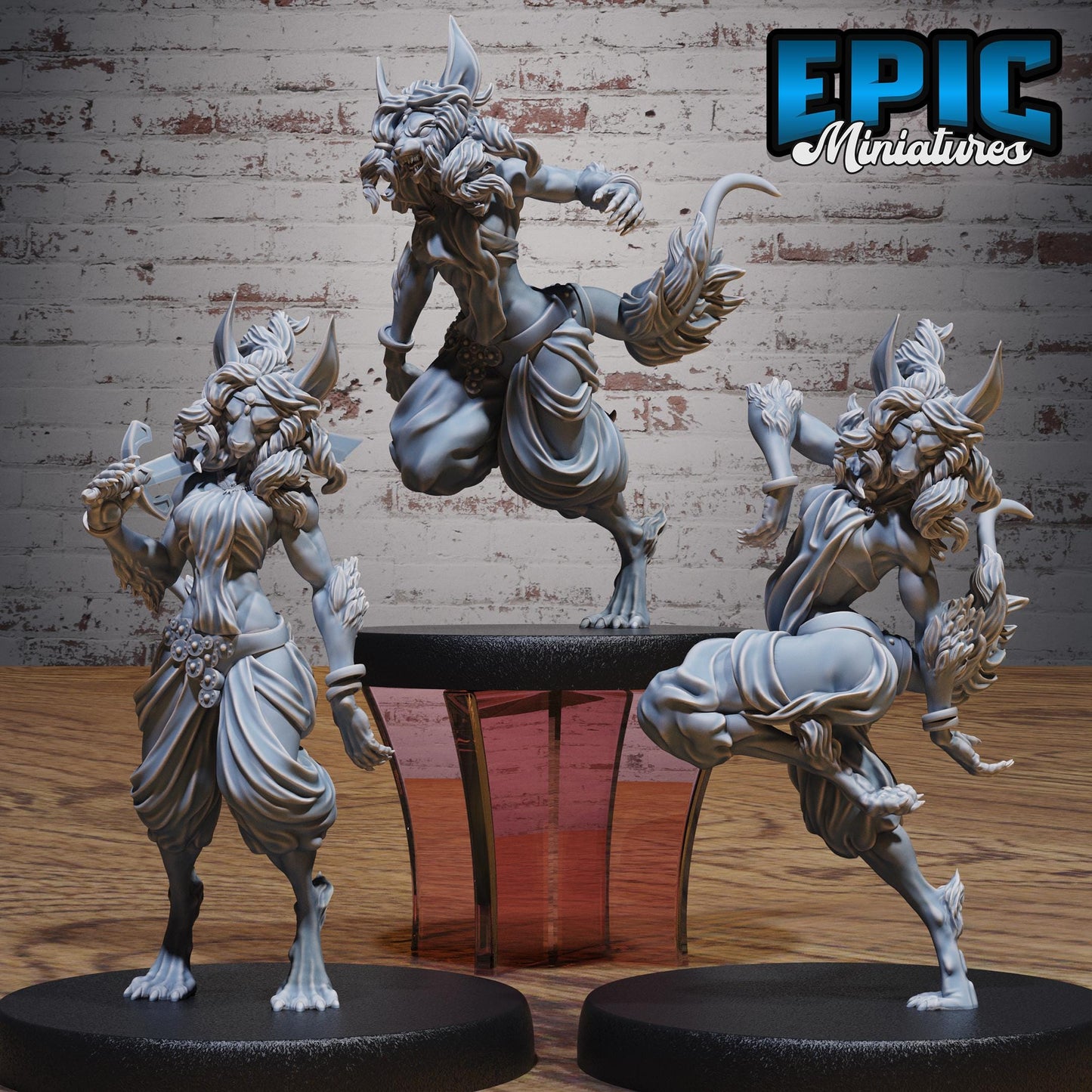 Lynx Folk Dancer (Medium) | #123 - Death Desert by EPIC Miniatures | High Quality Premium Resin | Furry, Tabaxi, Female, Lady, Woman, Fox