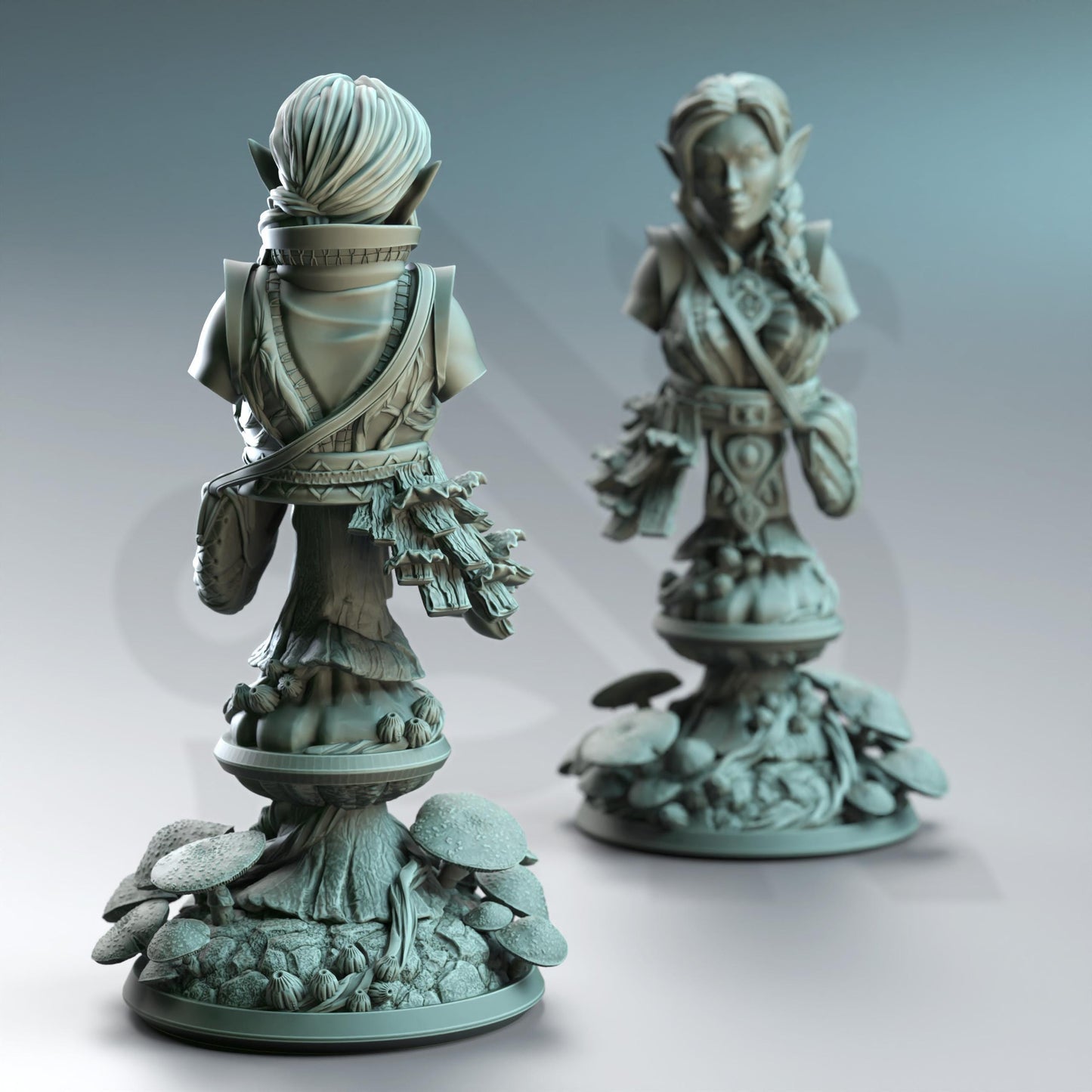 Cordelia the Homestead Hermit - Halfling Druid - BUST | DM Stash | A Fey Court | Magic, Druid, Gnome, Mushroom, Druid, Healer, Toad