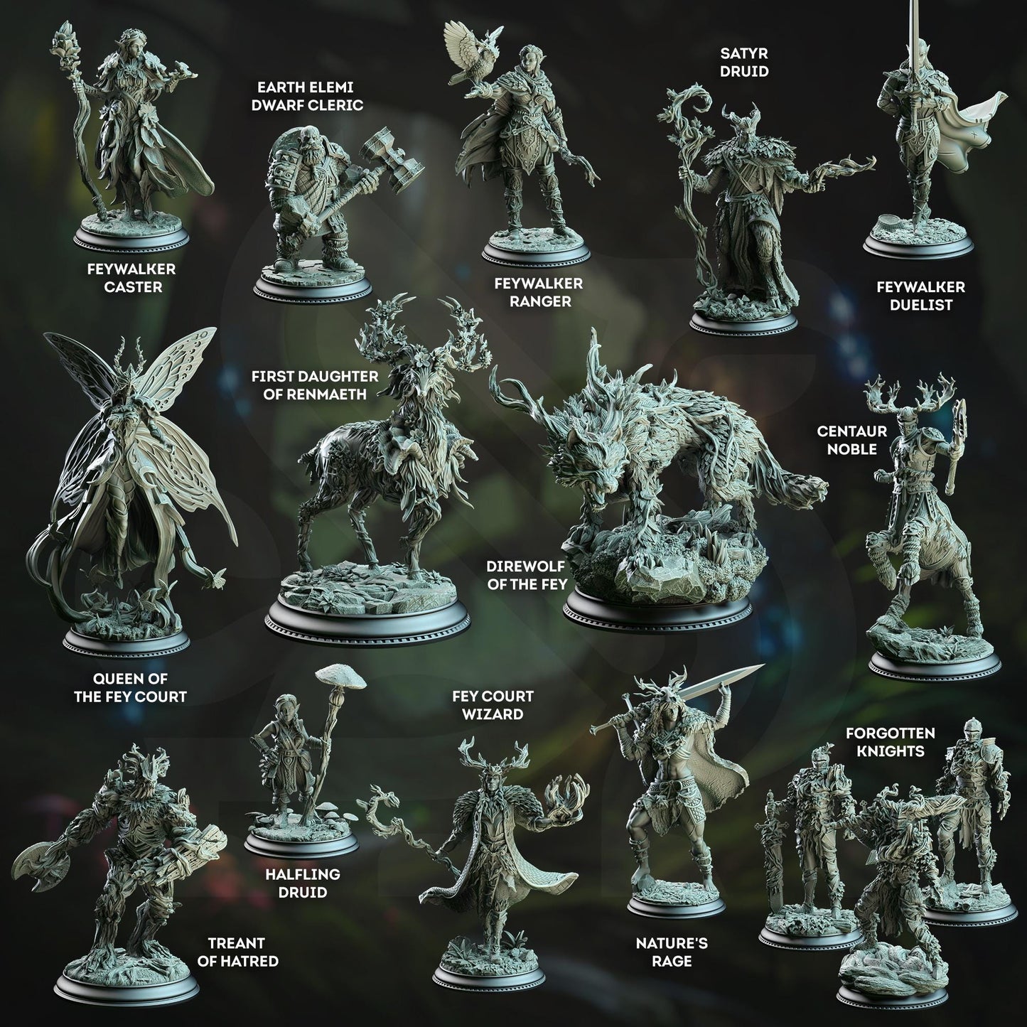 Aramra - Nature's Rage (Medium) | DM Stash | A Fey Court | Sword, Female, Druid, Furs, Woodland, Woods, Fighter, Elf, Half-Elf, Strong