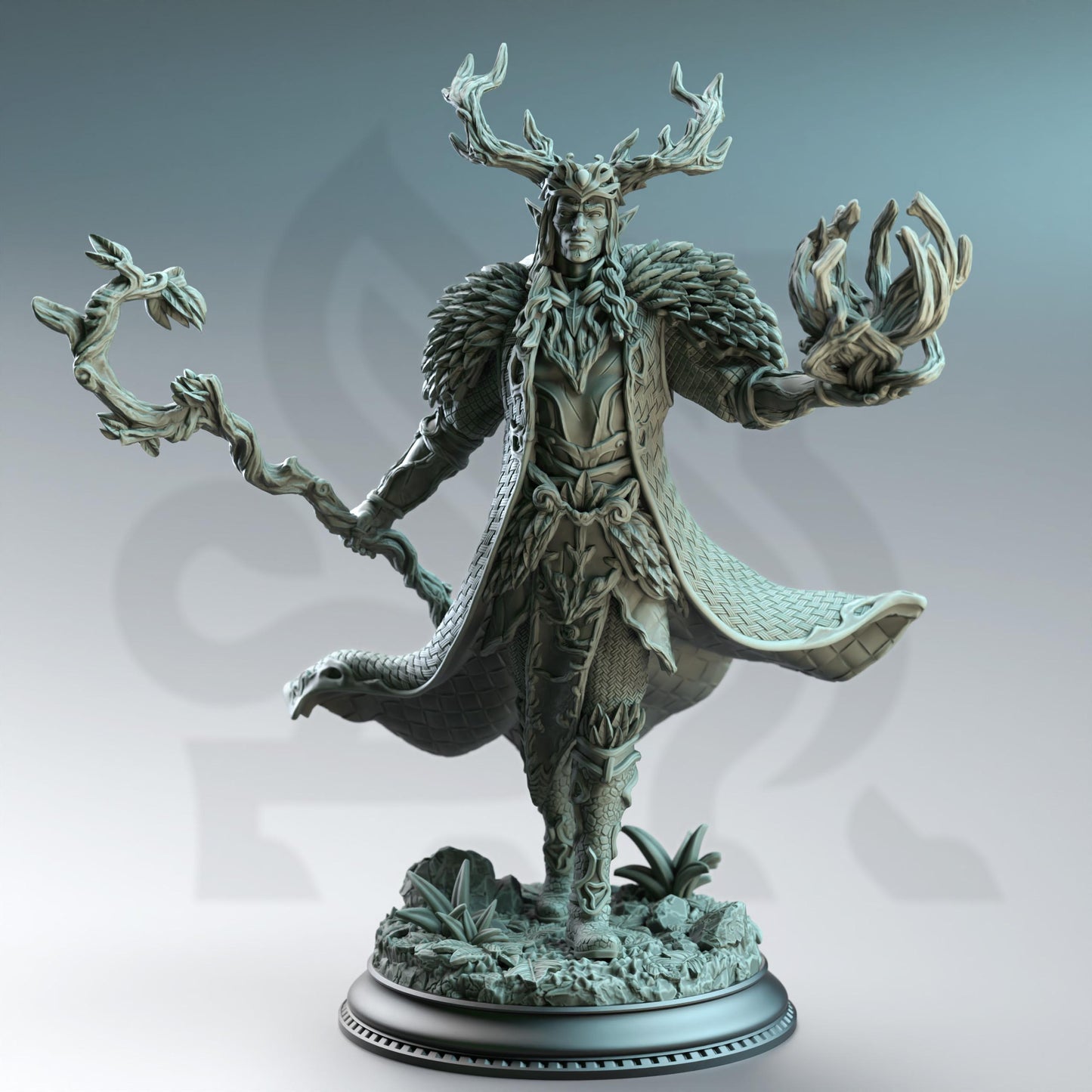 Synoria the Noble Hearted - Feywalker Caster (Medium) | DM Stash | A Fey Court | Fey, Wizard, Sorcerer, Elf King, Male Half-Elf, Man, Staff