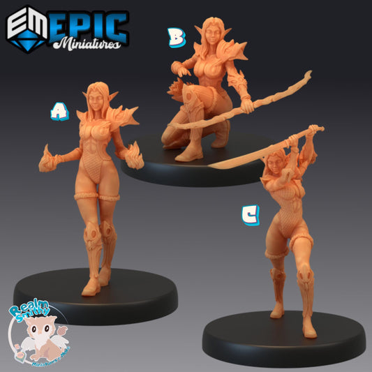 Female High Elf | Premium DnD Minis with High Quality Resin | Fantasy Elf | Female Elf Fighter, Sorcerer, Ranger