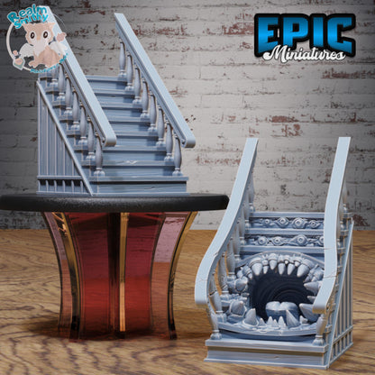 Mimic Stairs (Normal & Mimic) | Premium DnD Minis | High Quality Resin | Stair Beast Large