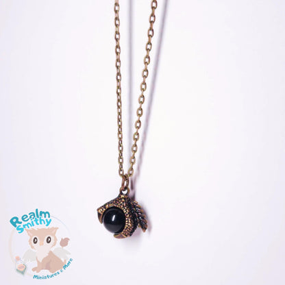 Dragon Foot Necklace | Premium Quality Dragon Foot Holding Orb Necklace | Medium 18 Inch Length | Dungeons and Dragons, DnD, Fantasy Jewelry