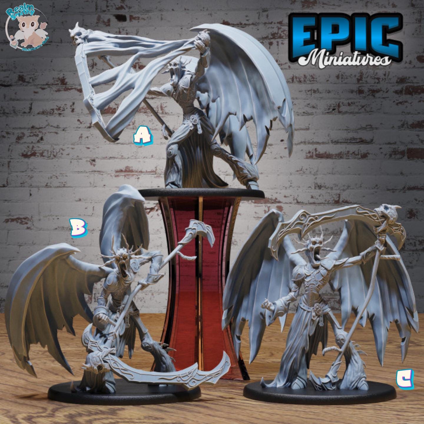 Lord of Sorrow Bundle (Large) | Premium DnD Minis | High Quality Resin Miniature | Fantasy, Hell, Infernal, Demon, Evil, Devil, Scythe