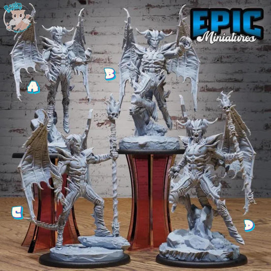 Devil Lord Bundle (Medium+Wings) | Premium DnD Minis High Quality Resin Miniature |Fantasy Demon| Raphael, BG3, Baldur's Gate, Demon, Flying